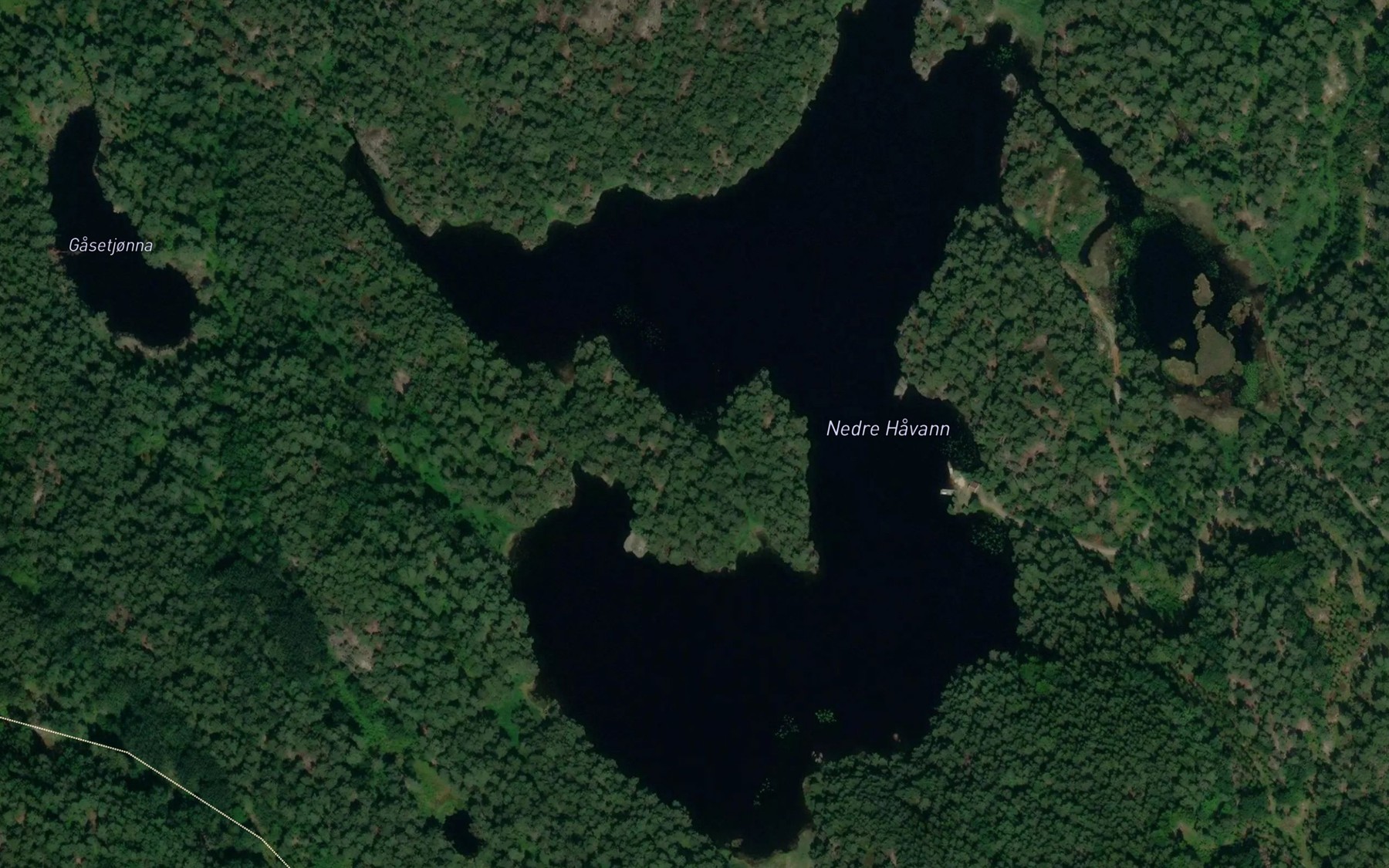 Satellite map of the Nedre Havann