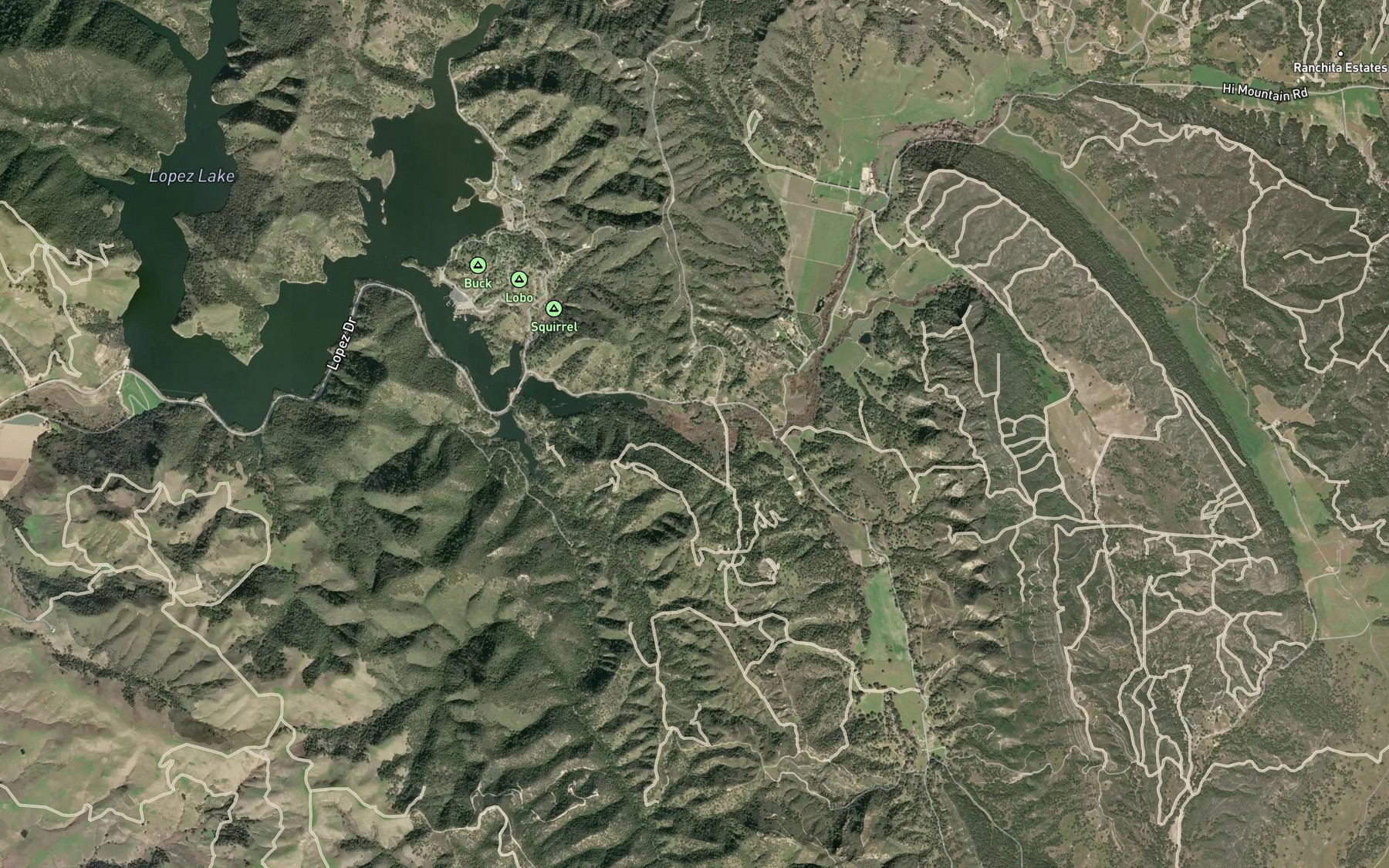 Satellite map of the Phoenix Creek