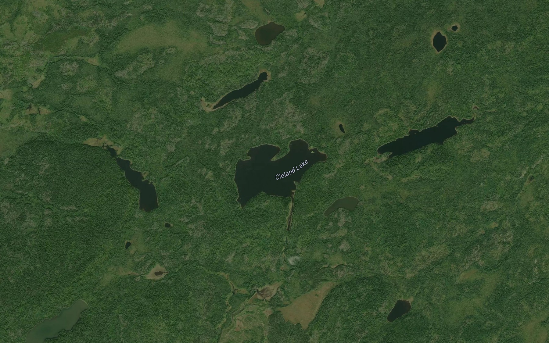 Satellite map of the Cleland Lake