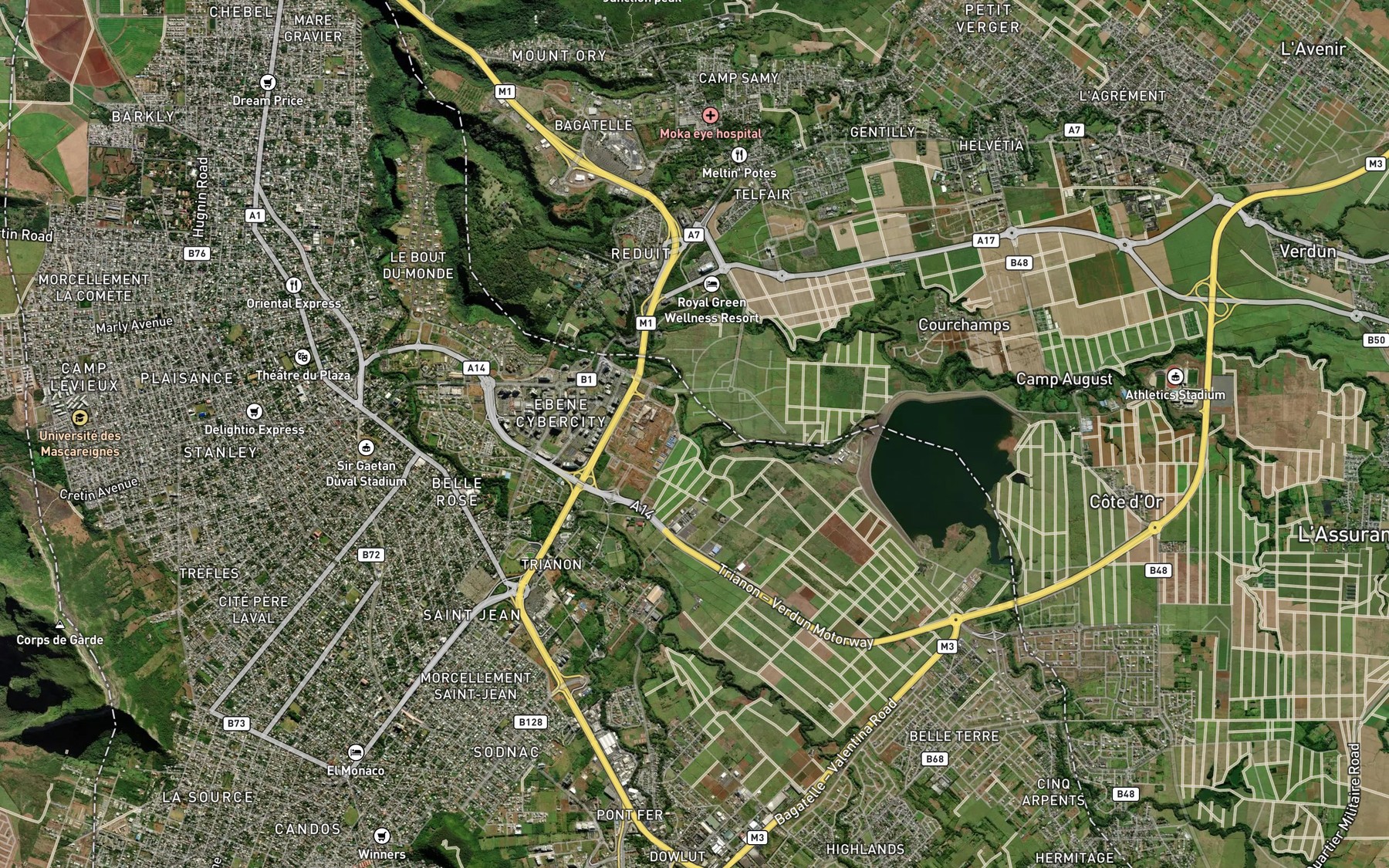 Satellite map of the Feeder Trianon