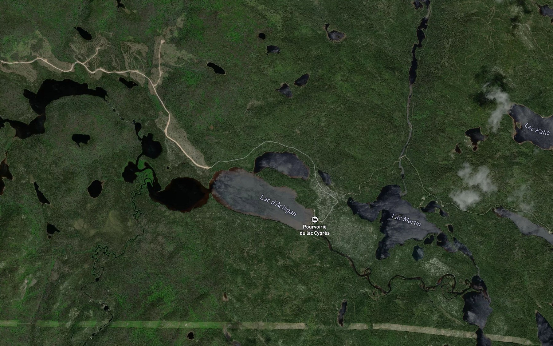 Satellite map of the Lac du Castor