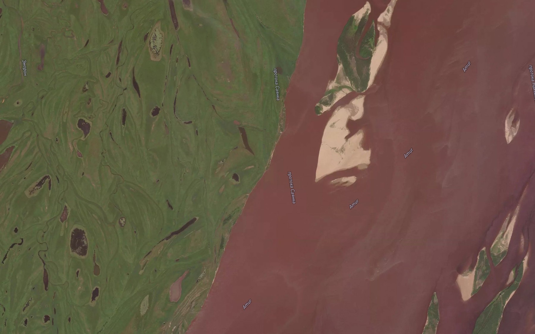 Satellite map of the Protoka Sayanka