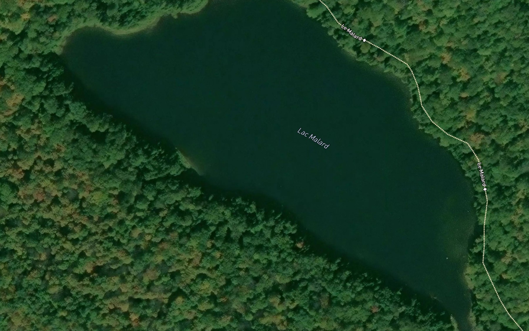 Satellite map of the Lac Malard