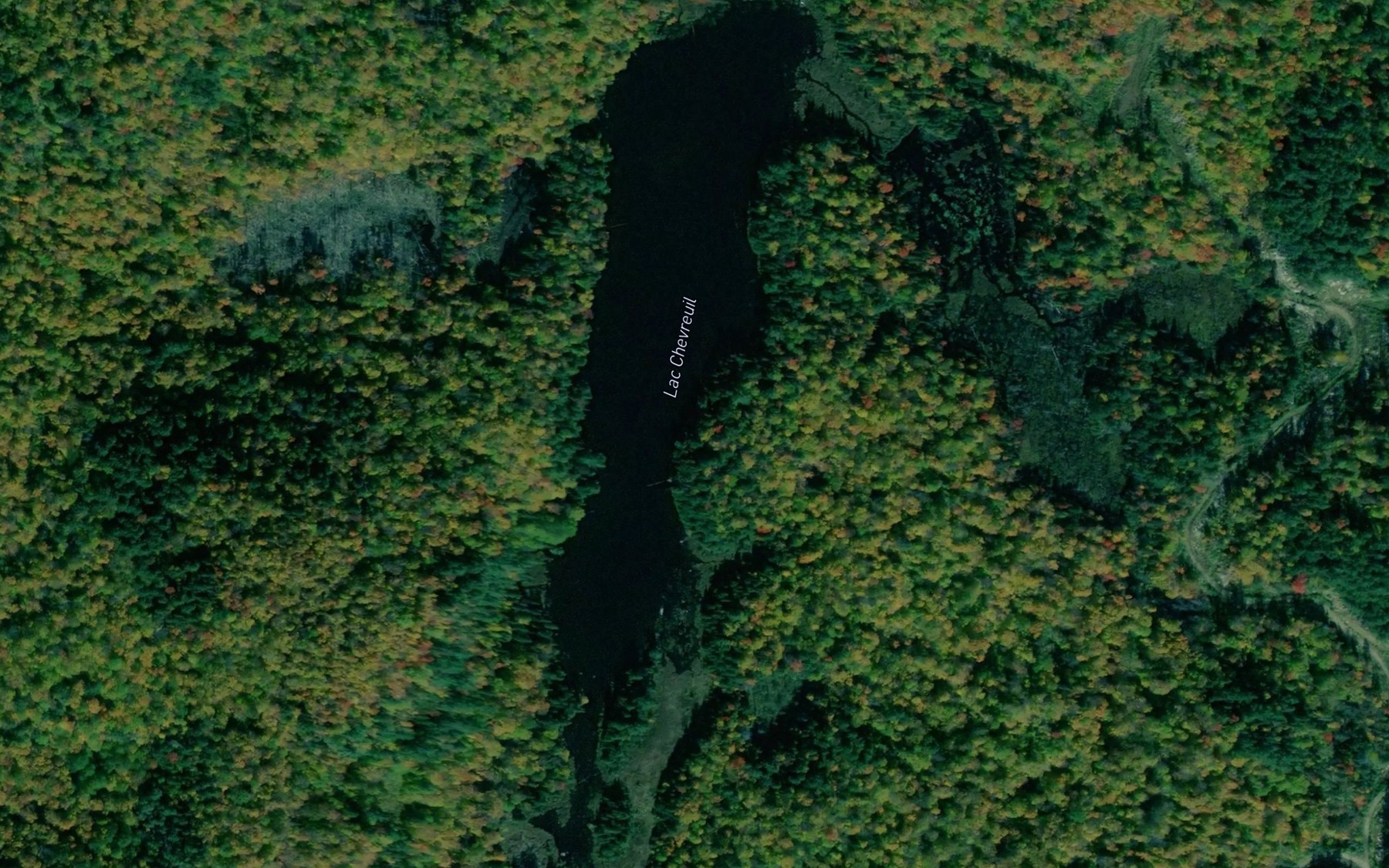 Satellite map of the Lac Chevreuil