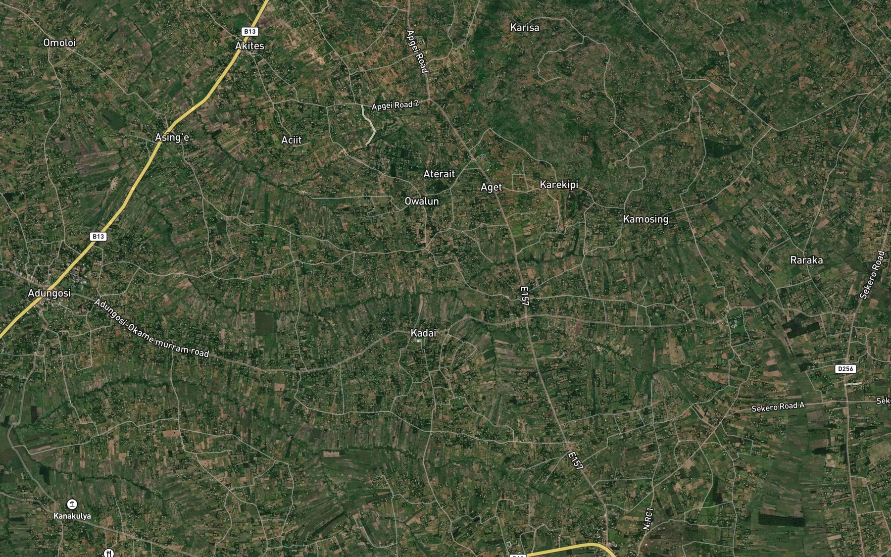 Satellite map of the Pama
