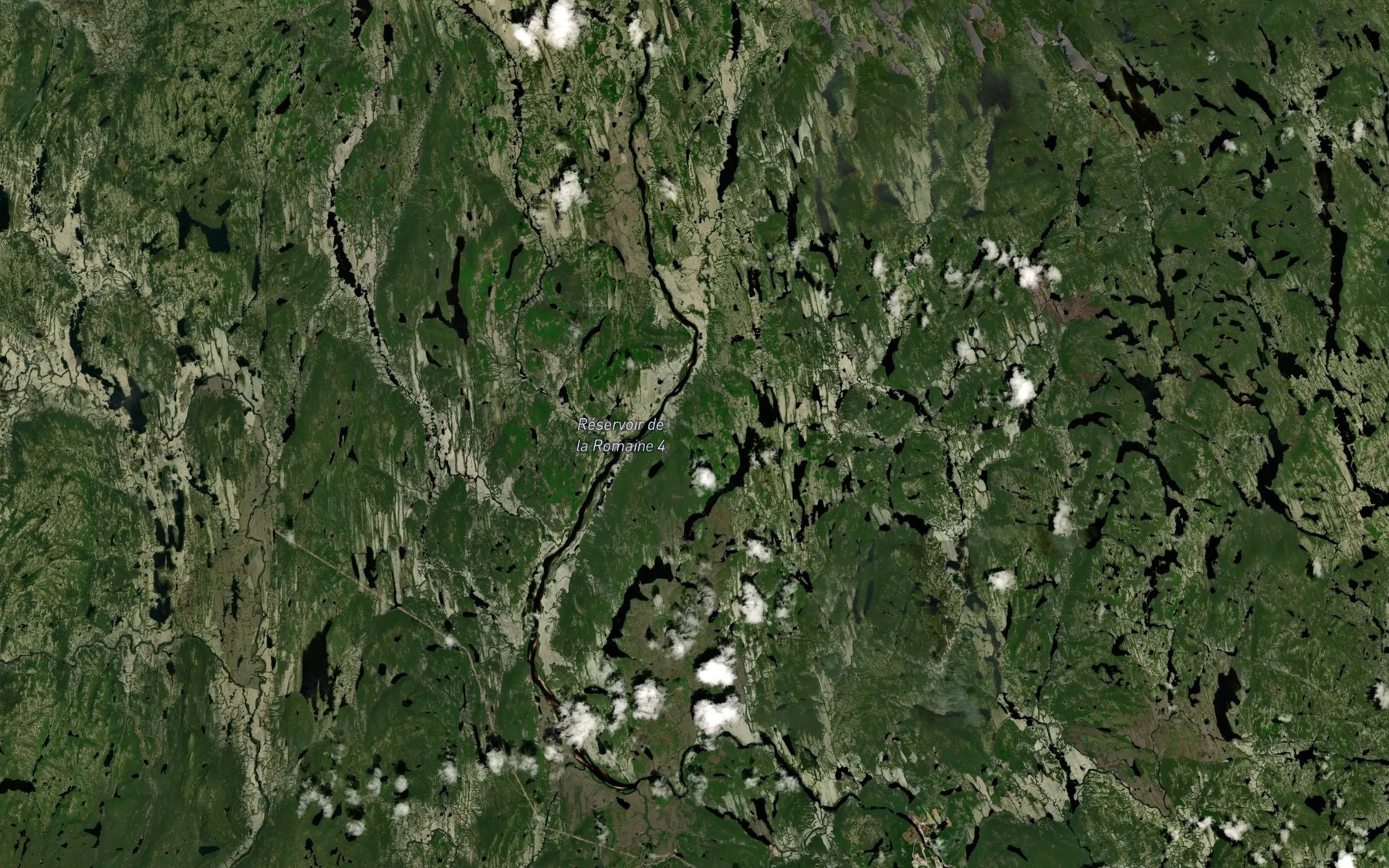 Satellite map of the Petite riviere Romaine