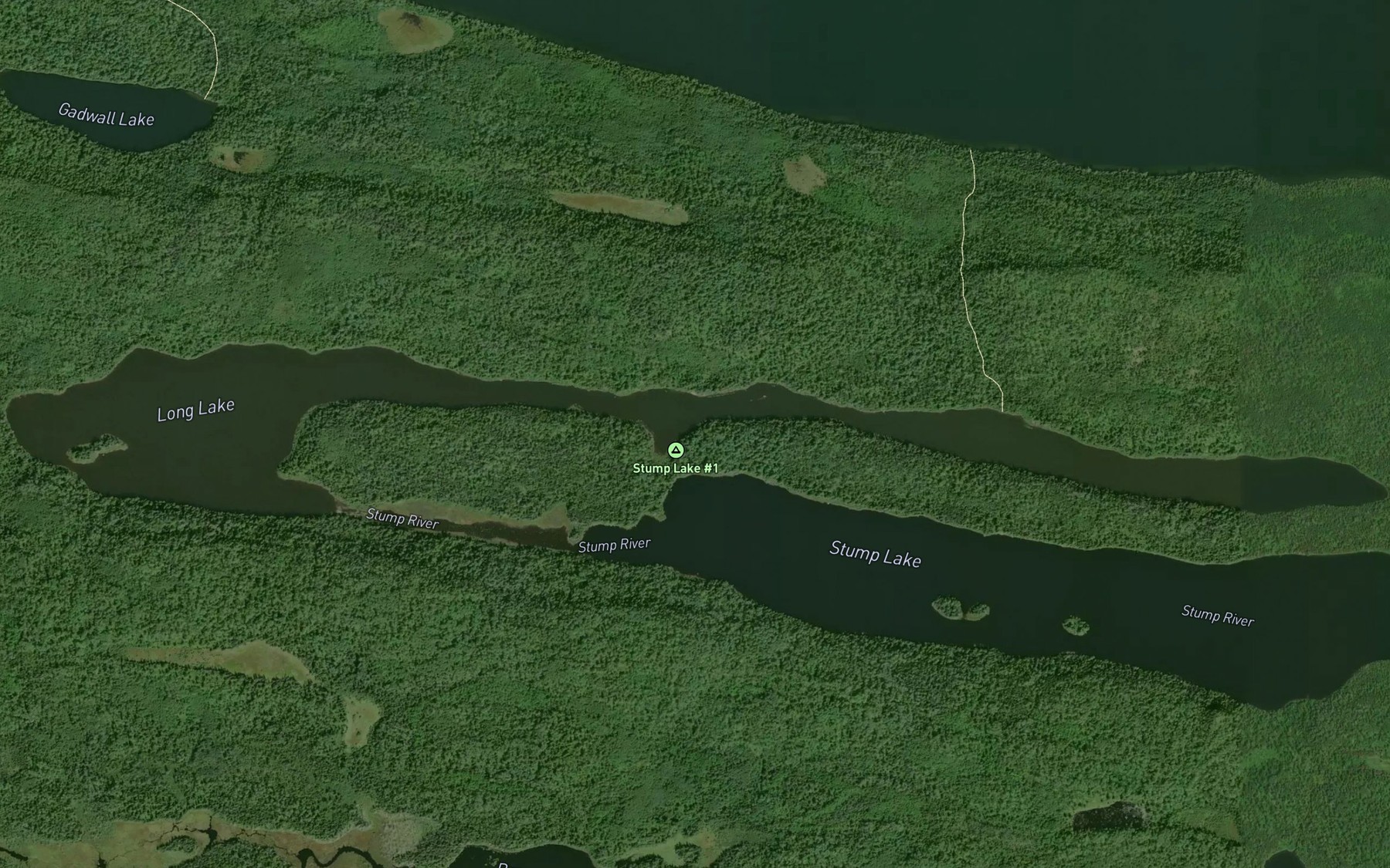 Satellite map of the Long Lake