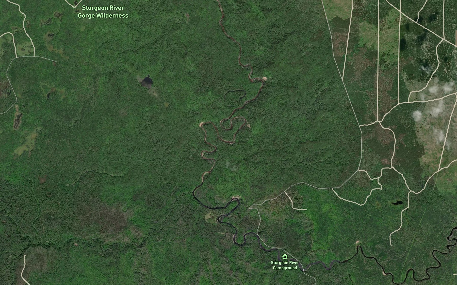 Satellite map of the Festuca Creek