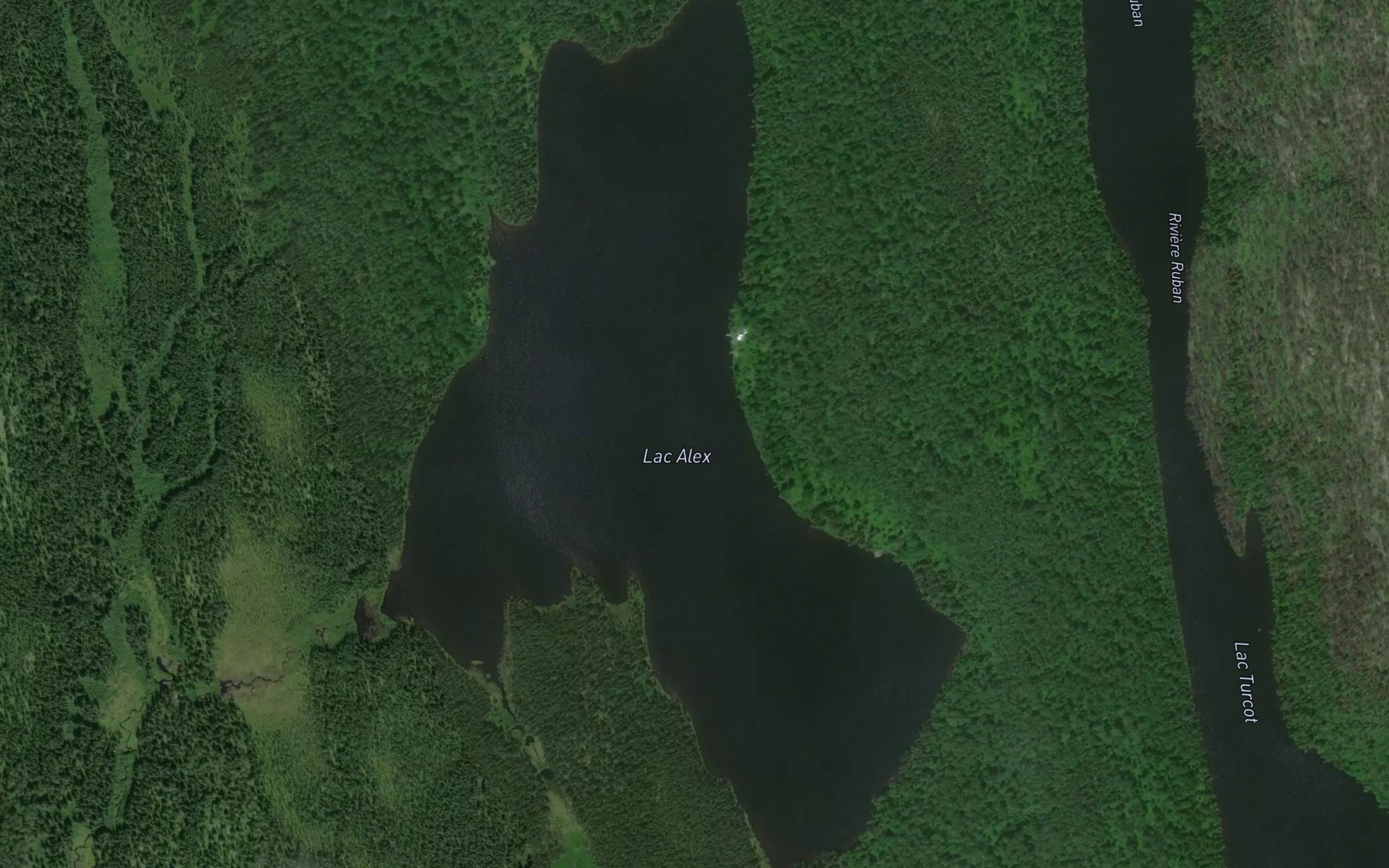Satellite map of the Lac Alex