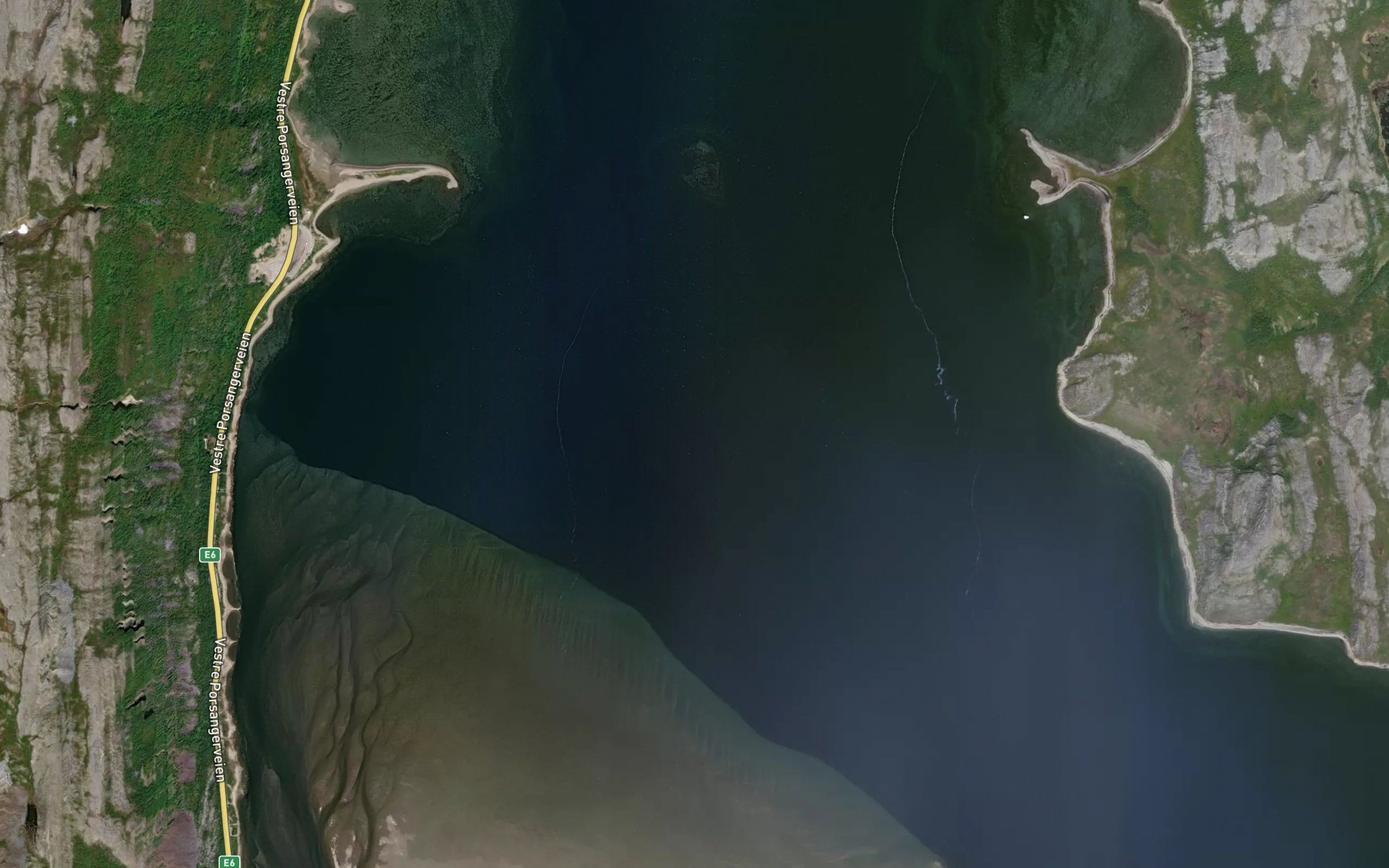 Satellite map of the Vesterbotn