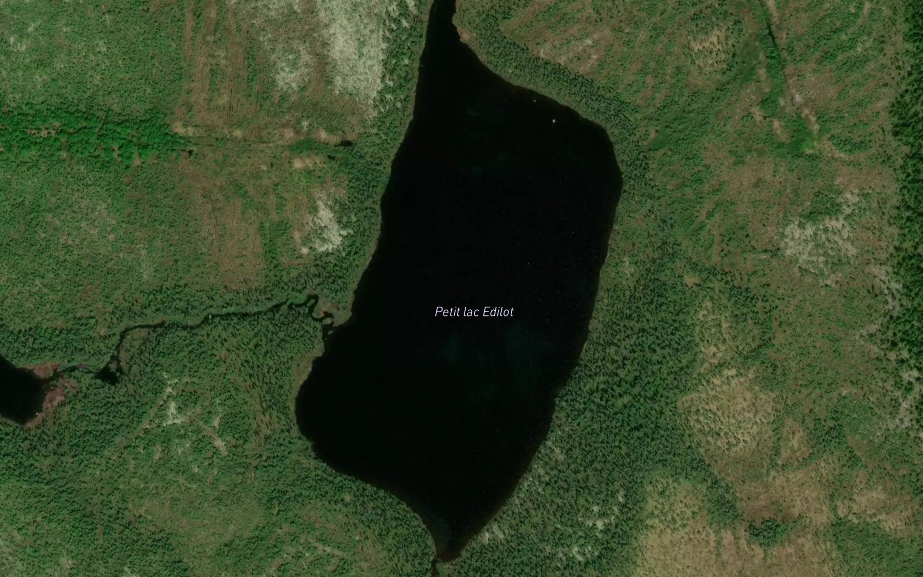 Satellite map of the Petit lac Edilot