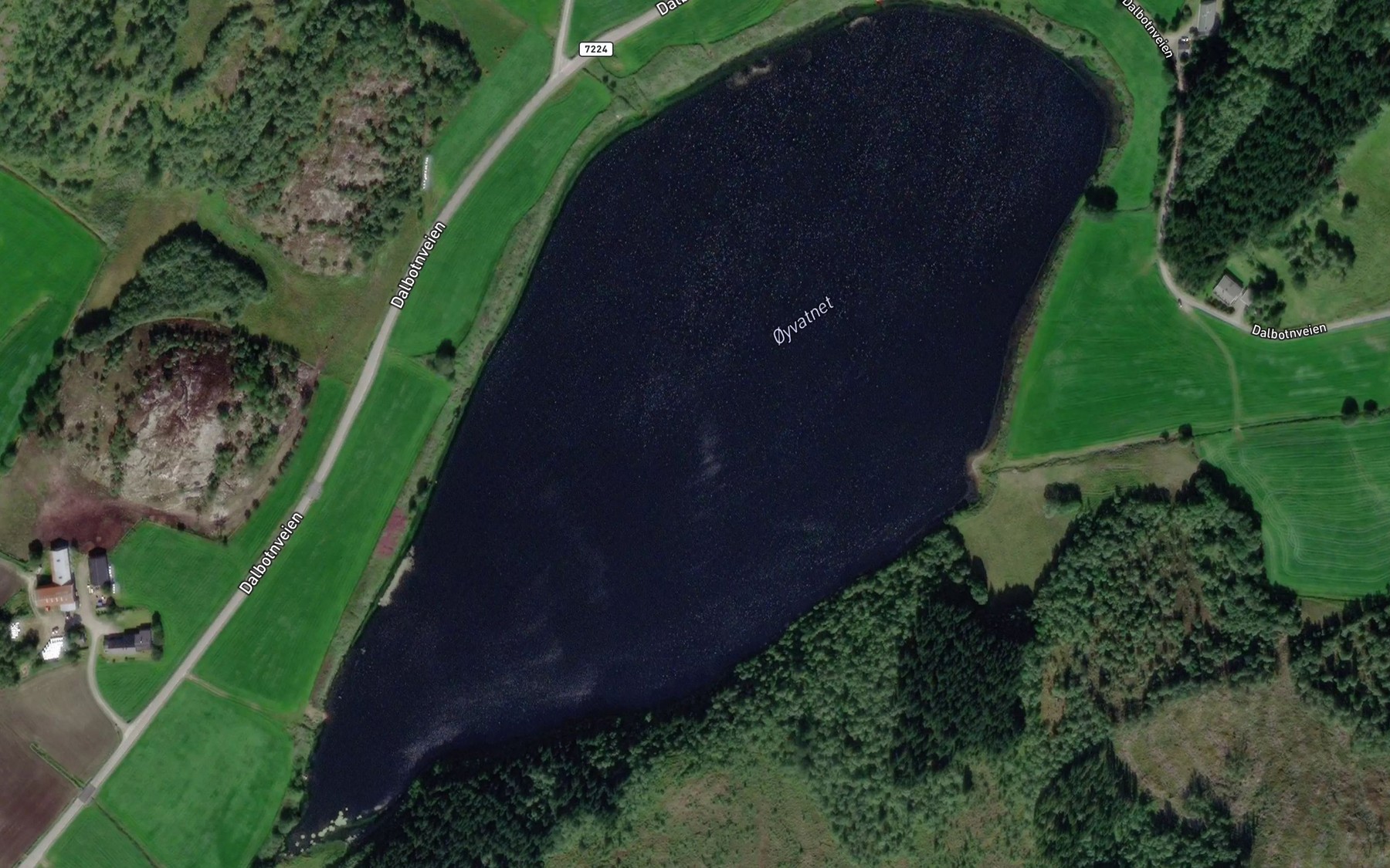 Satellite map of the Oyvatnet