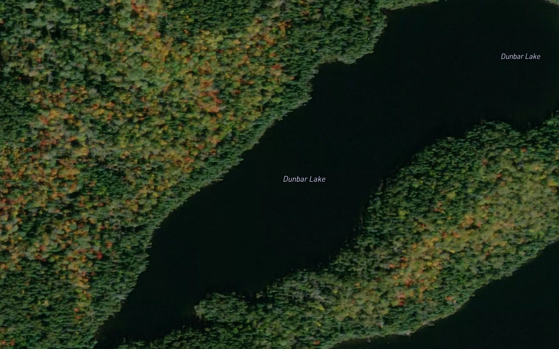 Satellite map of the Dunbar Lake