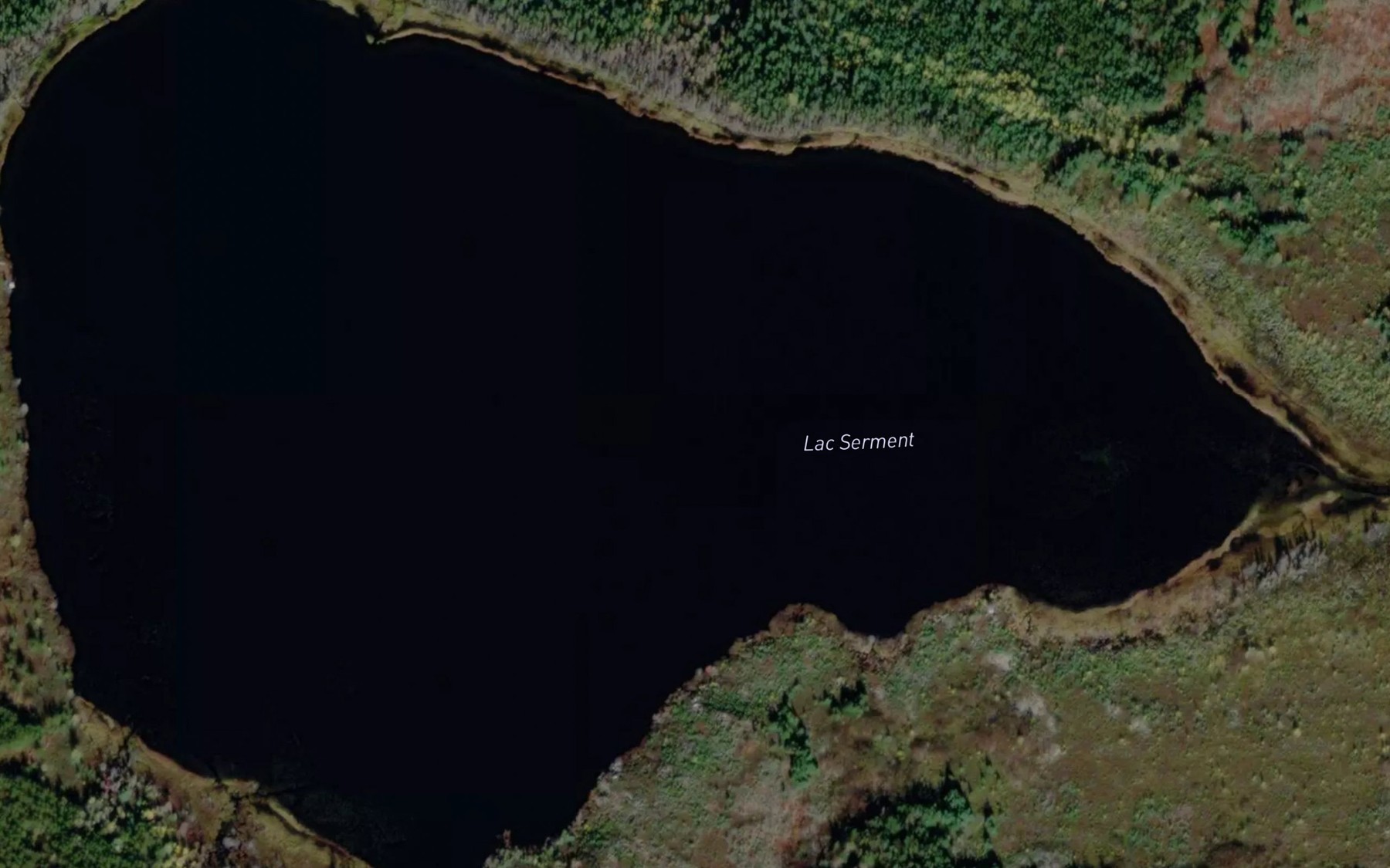 Satellite map of the Lac Serment