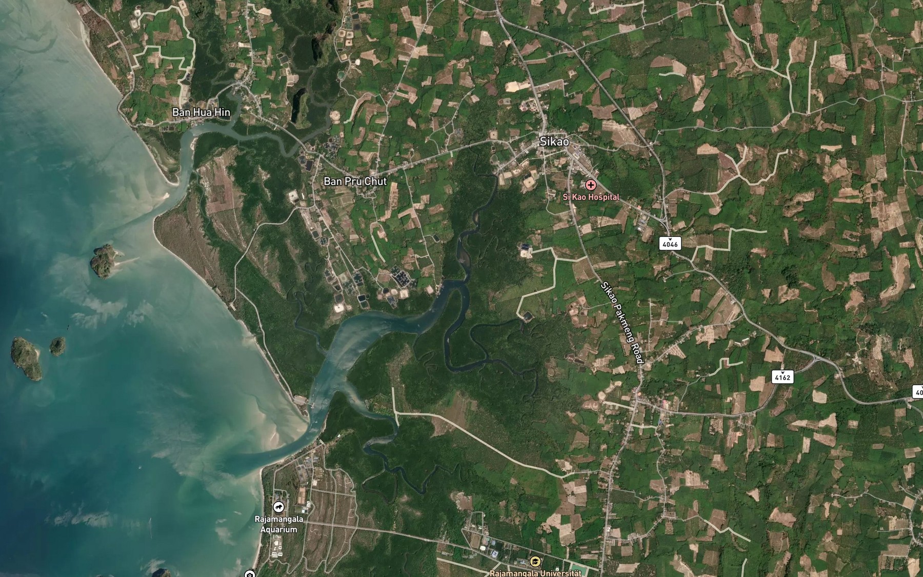 Satellite map of the Khlong Mai Fat