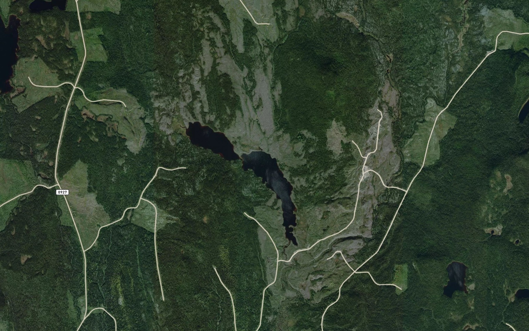 Satellite map of the Lac Vincent