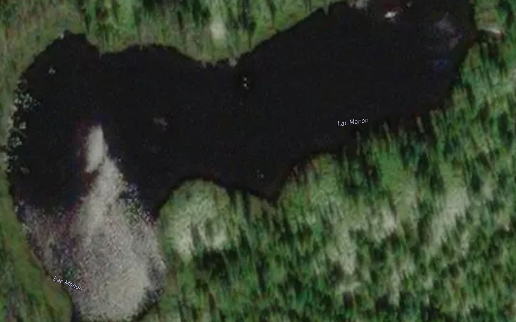 Satellite map of the Lac Manon
