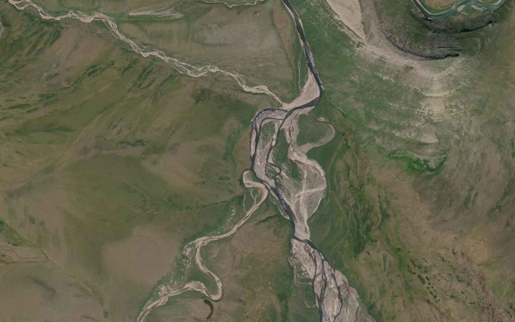 Satellite map of the Nimwutik Creek