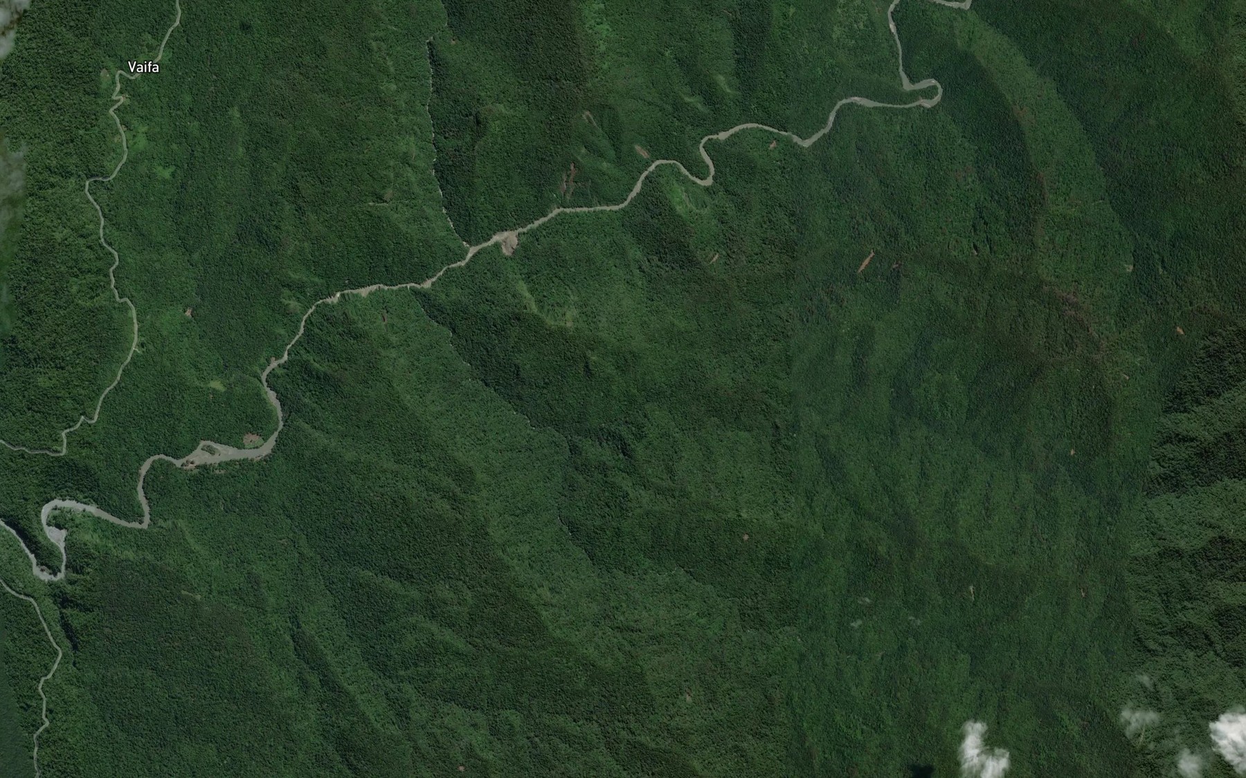 Satellite map of the Iliakabu Creek