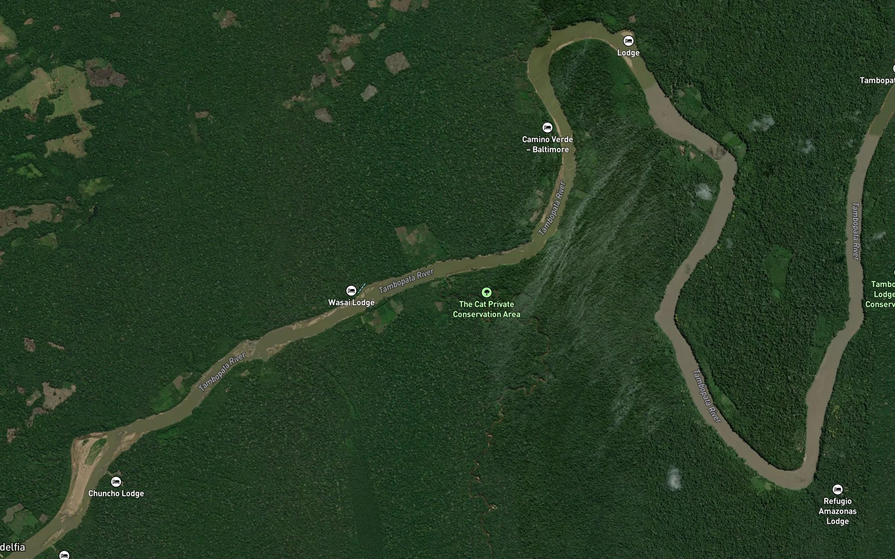 Satellite map of the Rio Gato