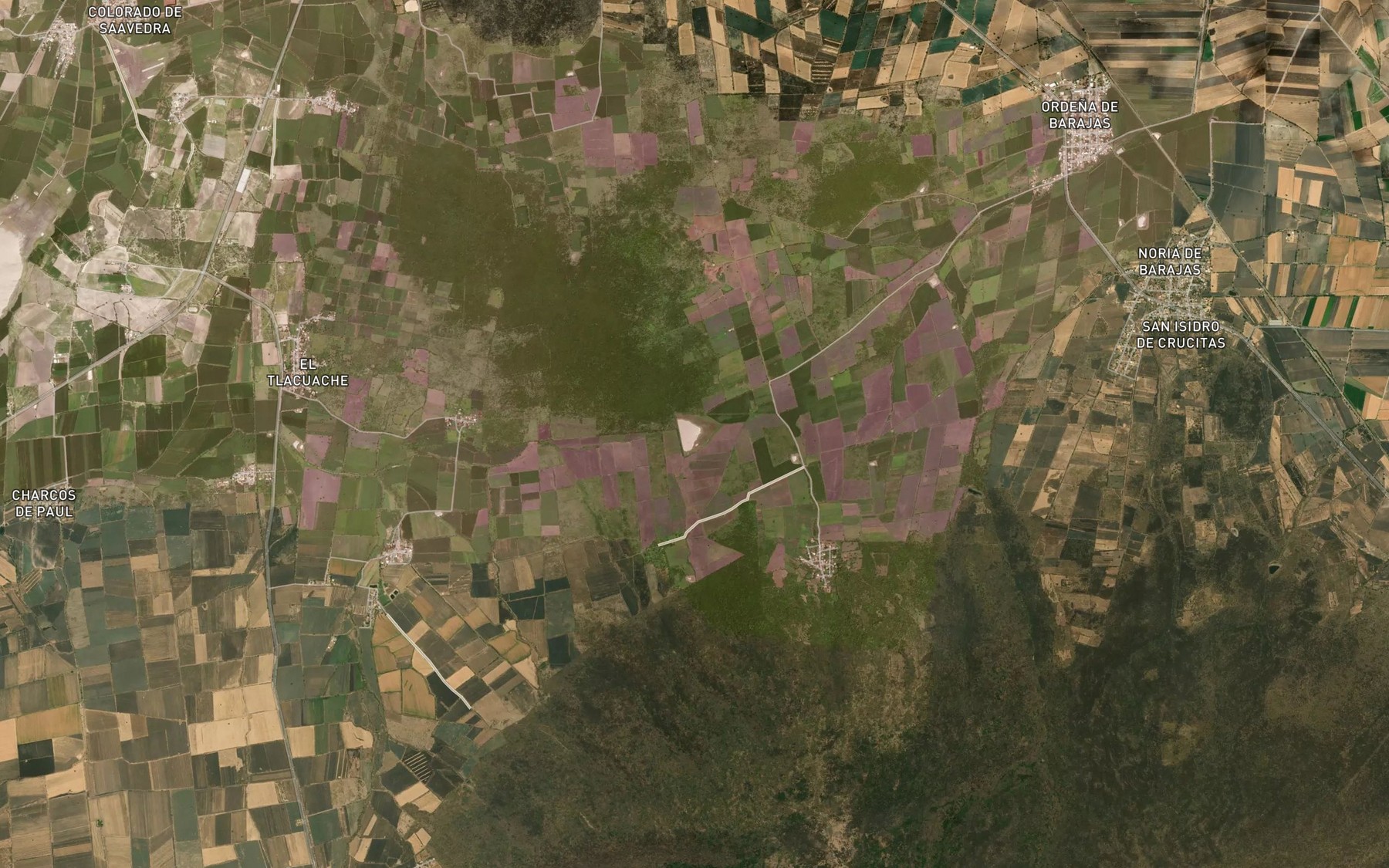 Satellite map of the El Caiman