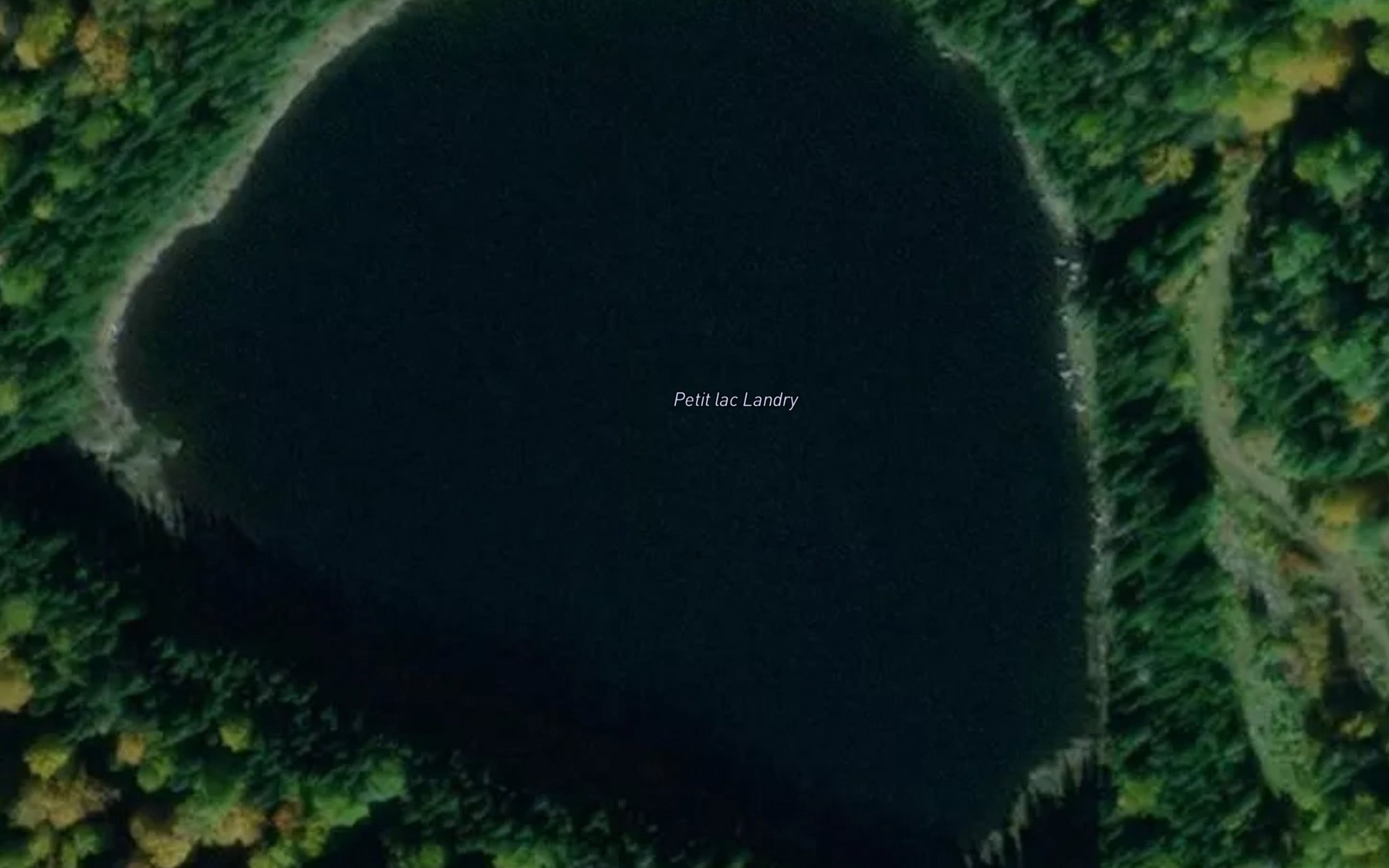 Satellite map of the Petit lac Landry