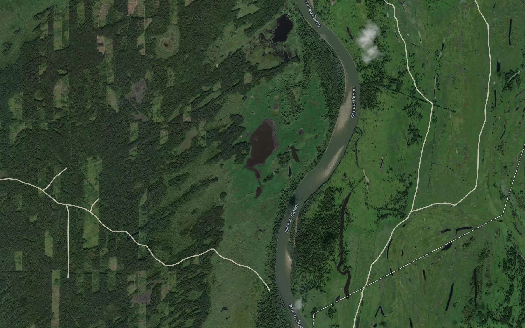 Satellite map of the Ozero Bol'shoy Tubunak