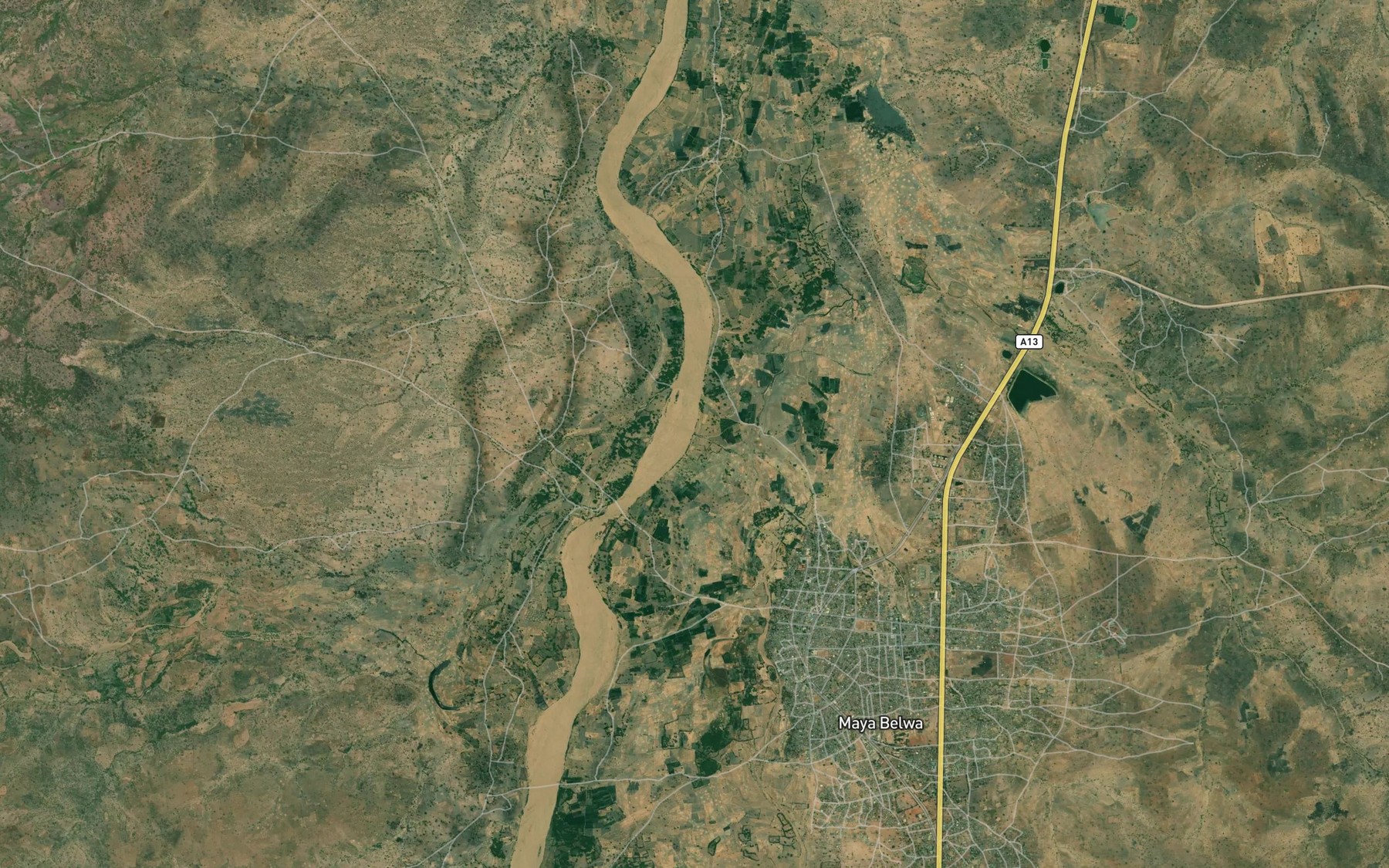 Satellite map of the Mayo Ngalabi