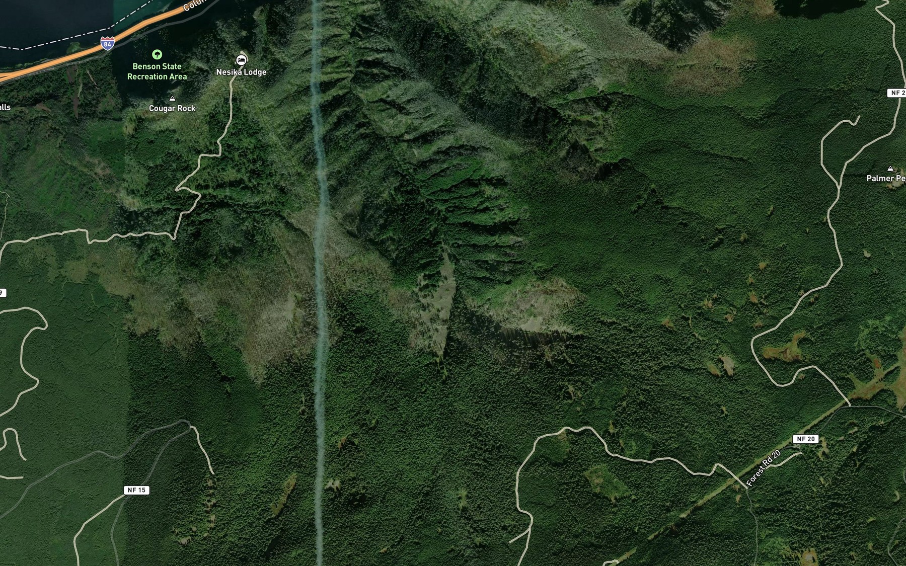 Satellite map of the Bell Creek