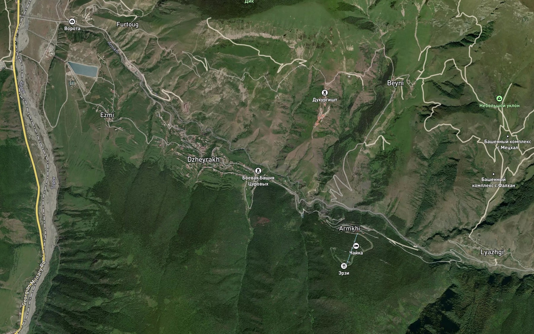 Satellite map of the Mlada