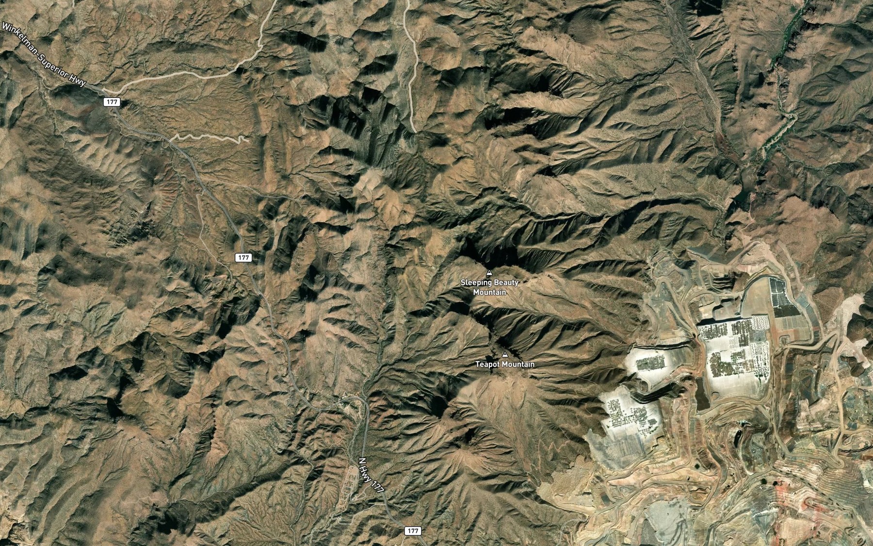 Satellite map of the Sup Hor Spring