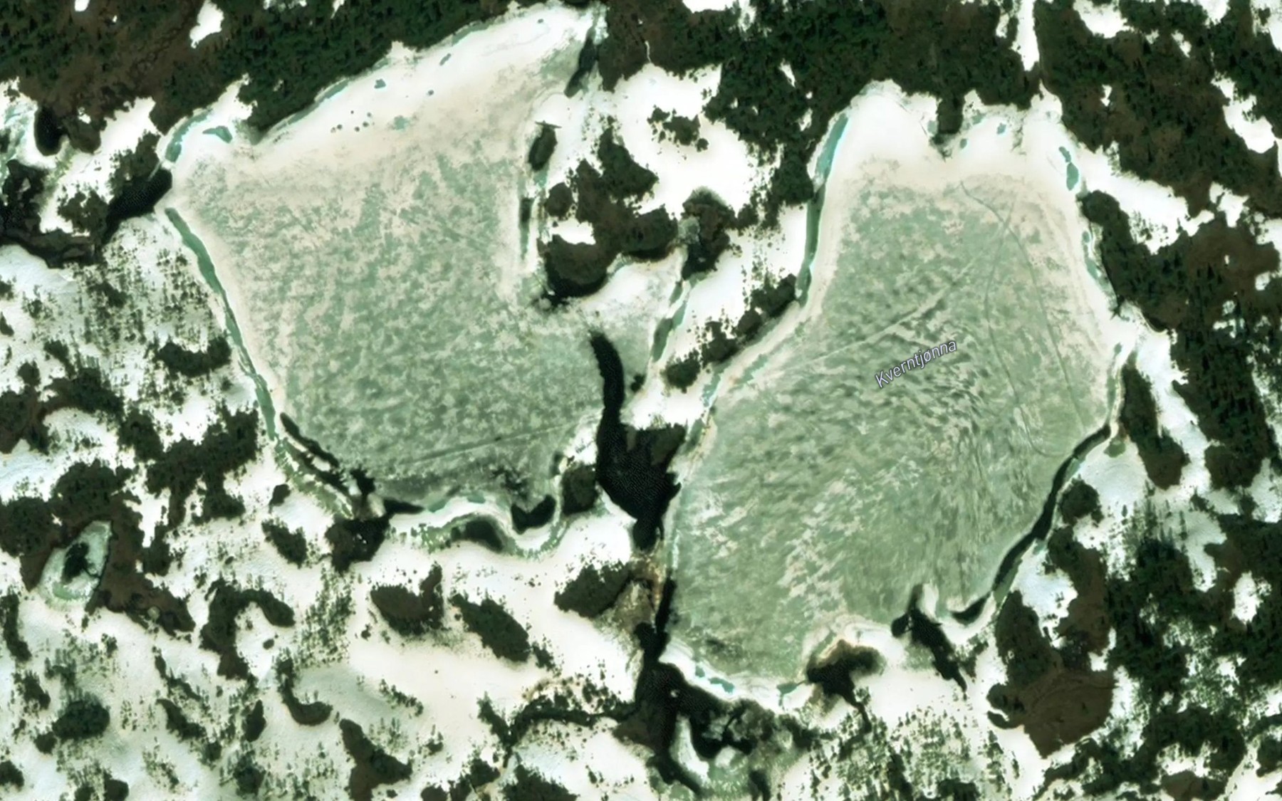 Satellite map of the Kverntjonna