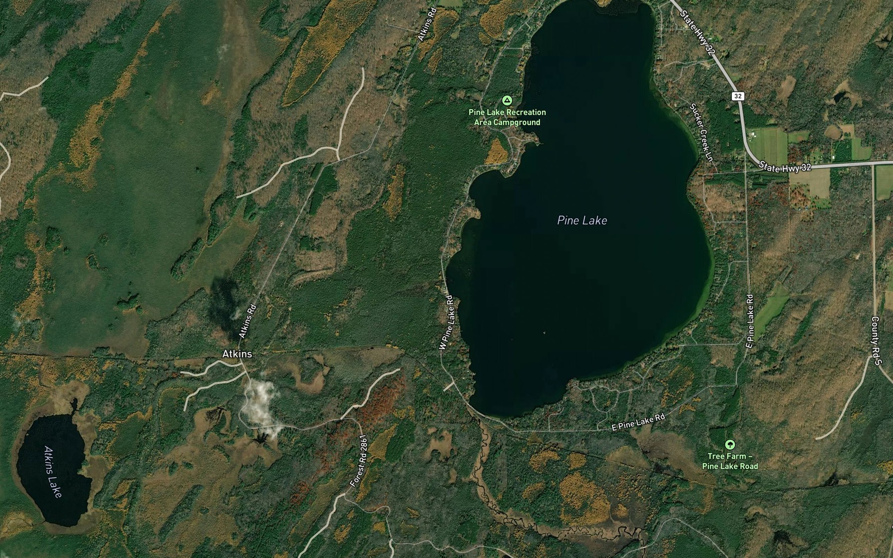 Satellite map of the Wildcat Creek
