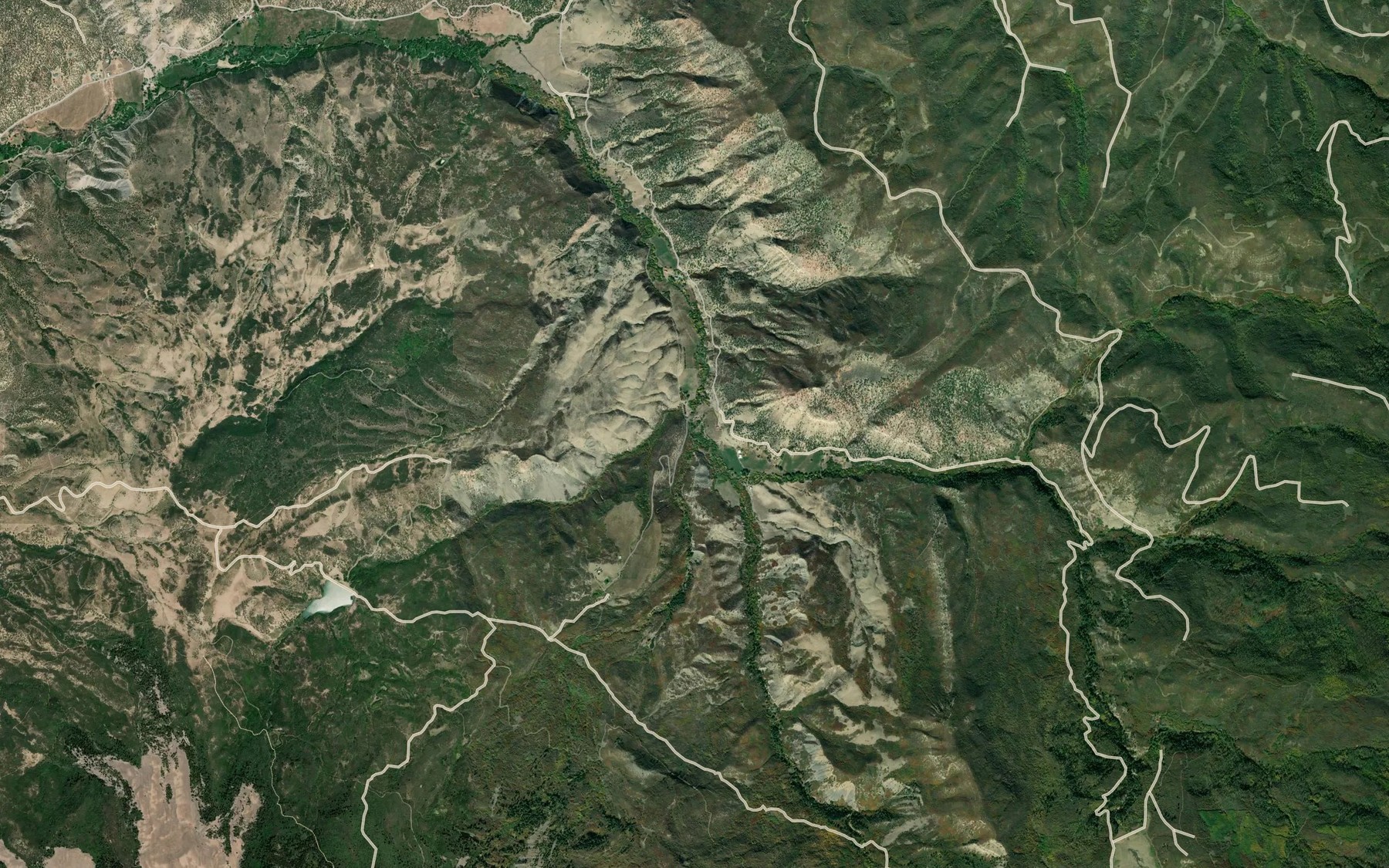 Satellite map of the Lake Fork Minnesota Creek