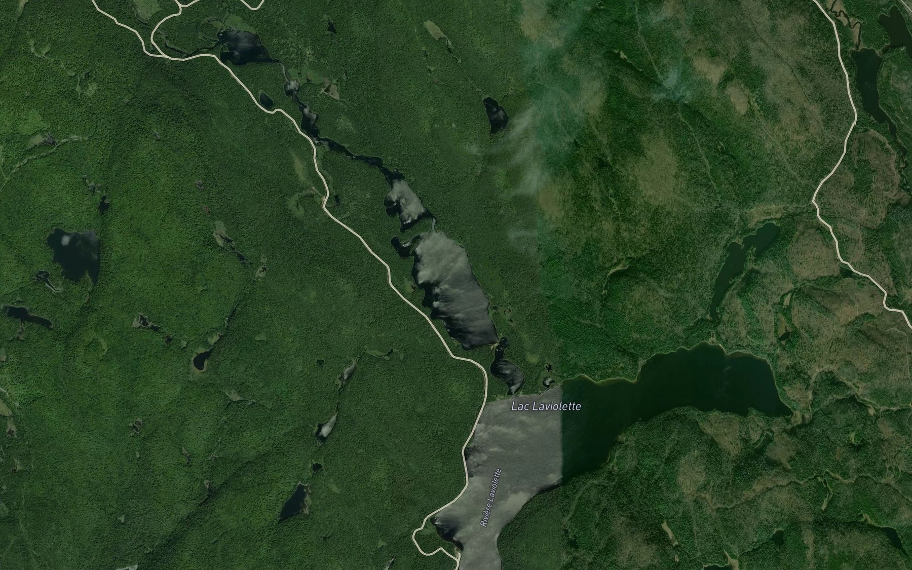 Satellite map of the Grand lac Beaulieu