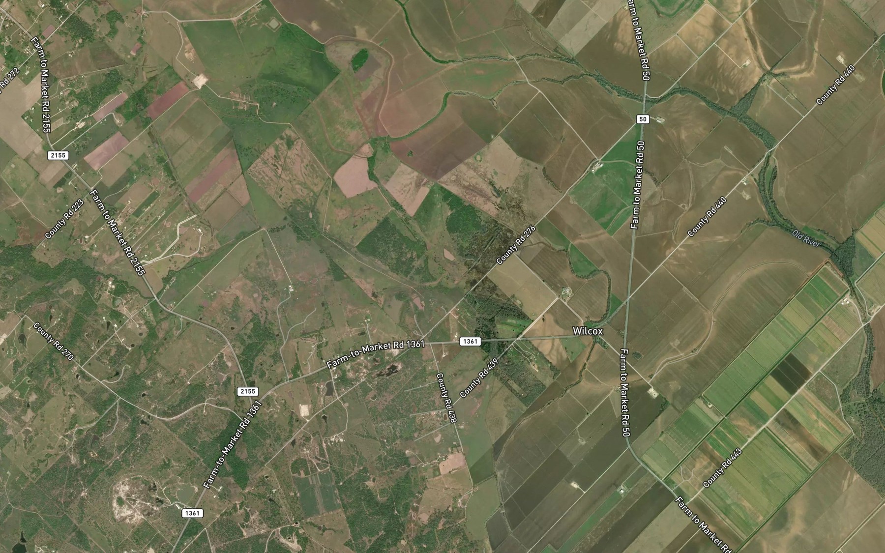 Satellite map of the Bethel Creek