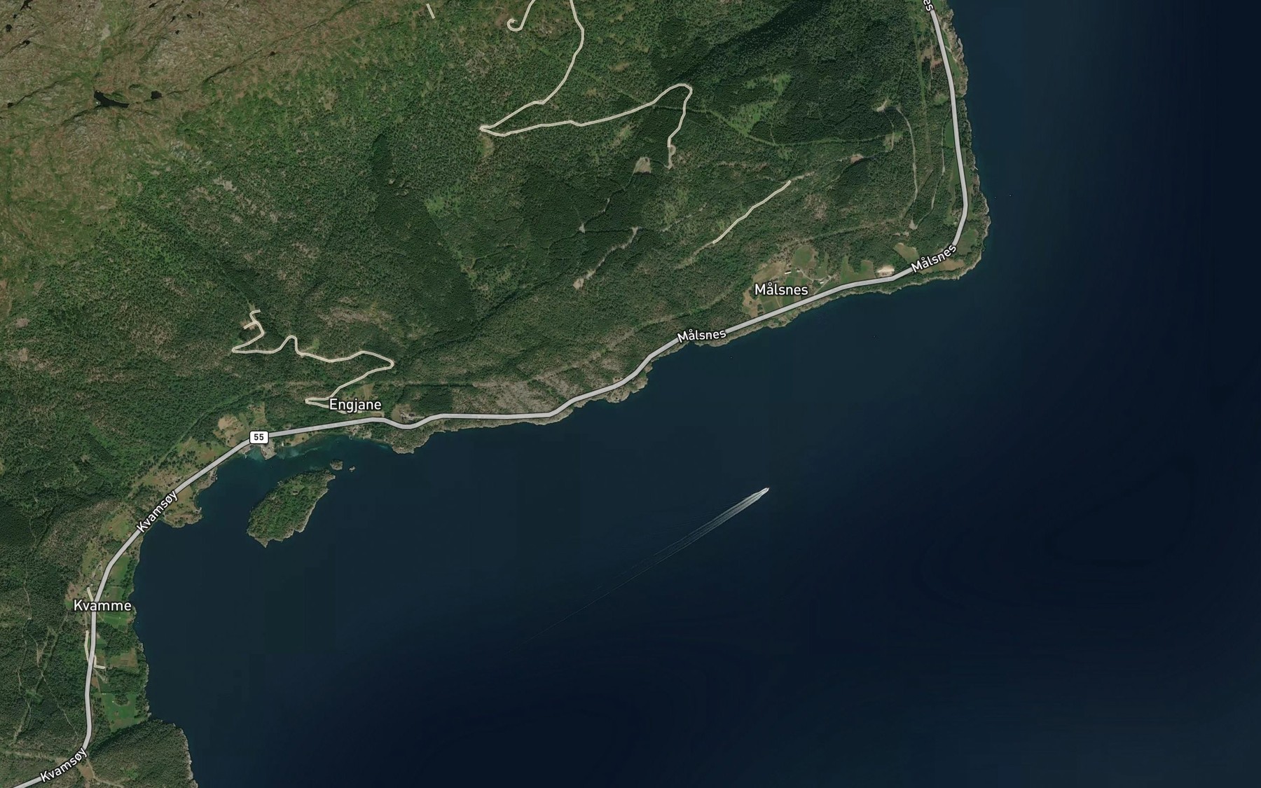 Satellite map of the Sandviki