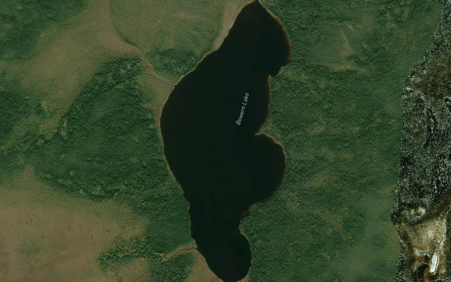 Satellite map of the Bowern Lake