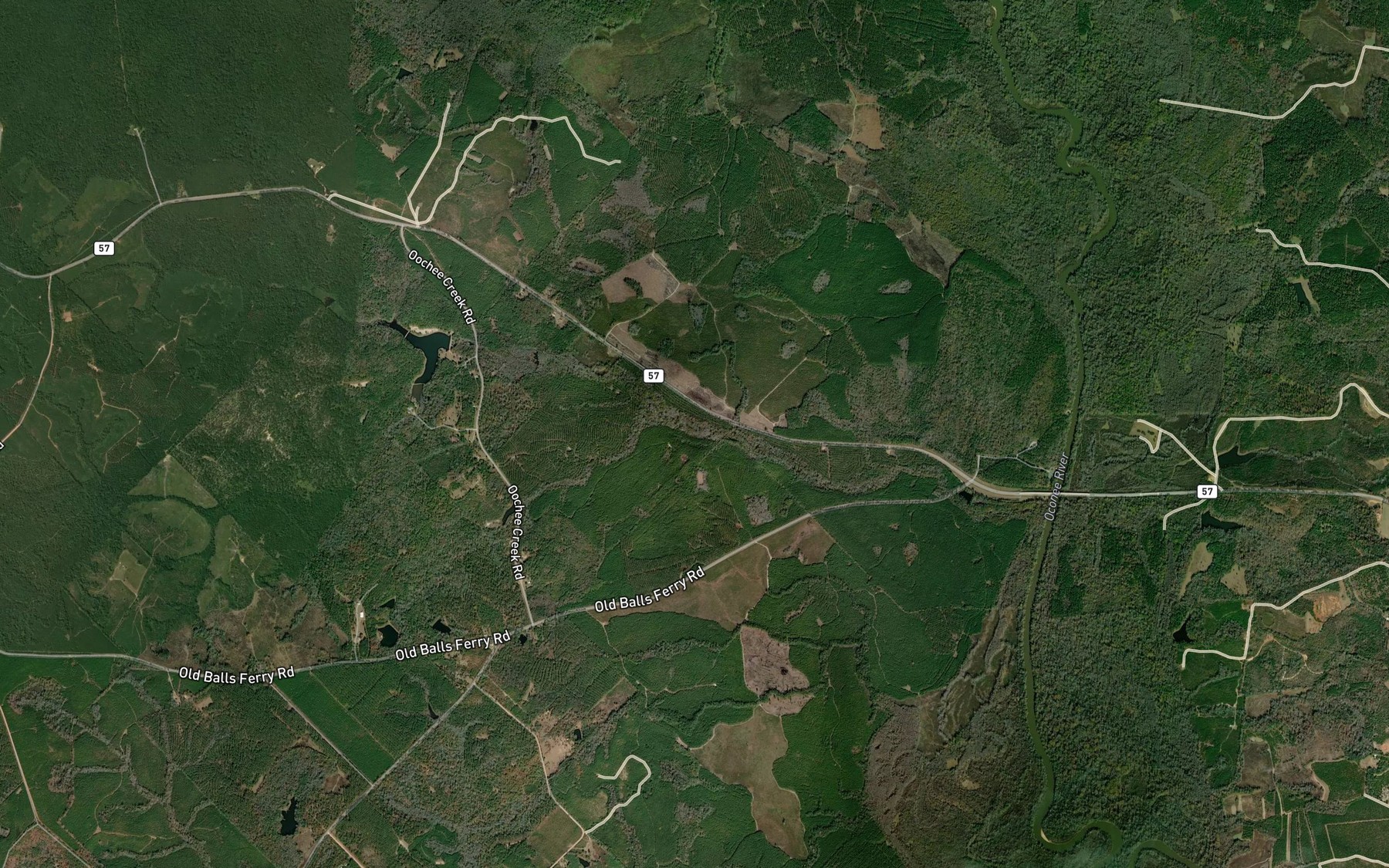 Satellite map of the McGowan Branch