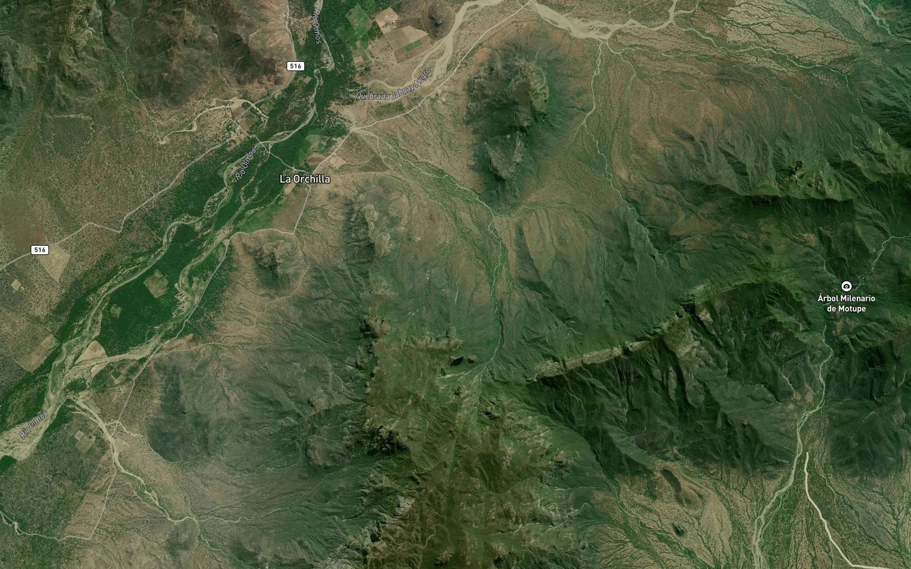 Satellite map of the Jaguay Negro