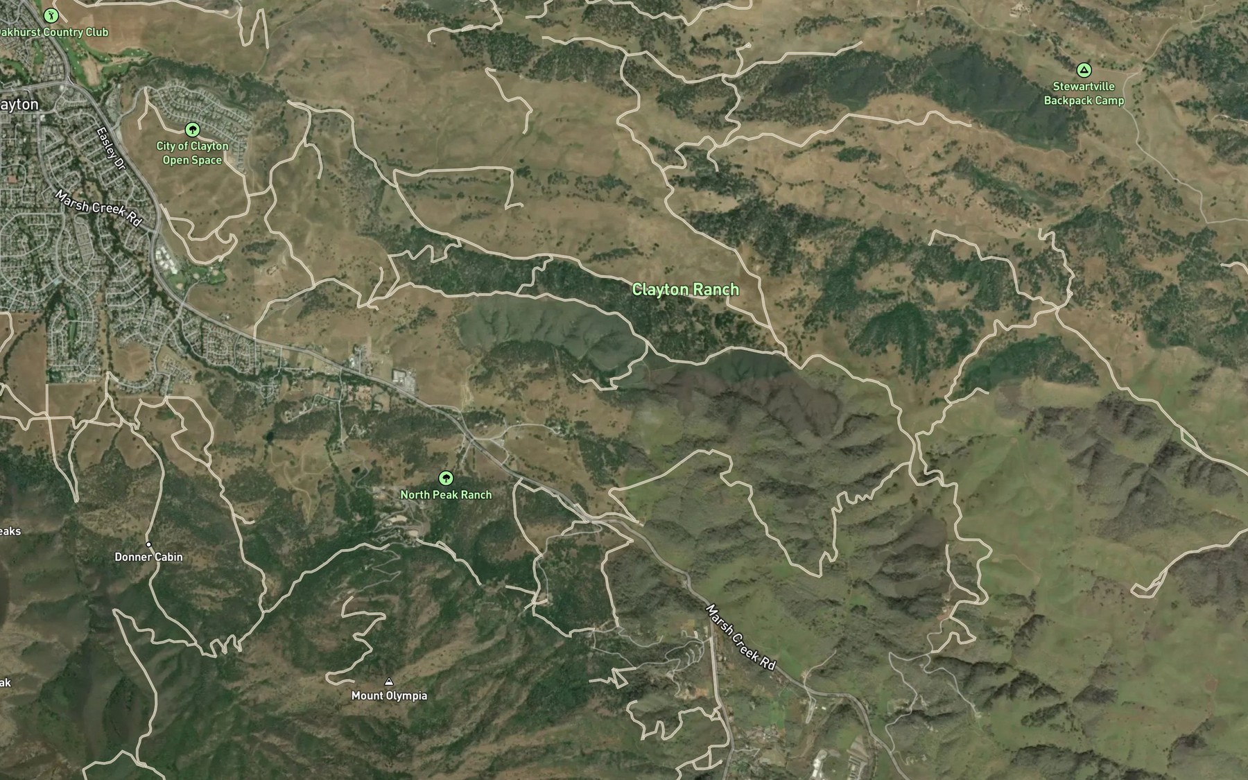 Satellite map of the Chaparral Spring