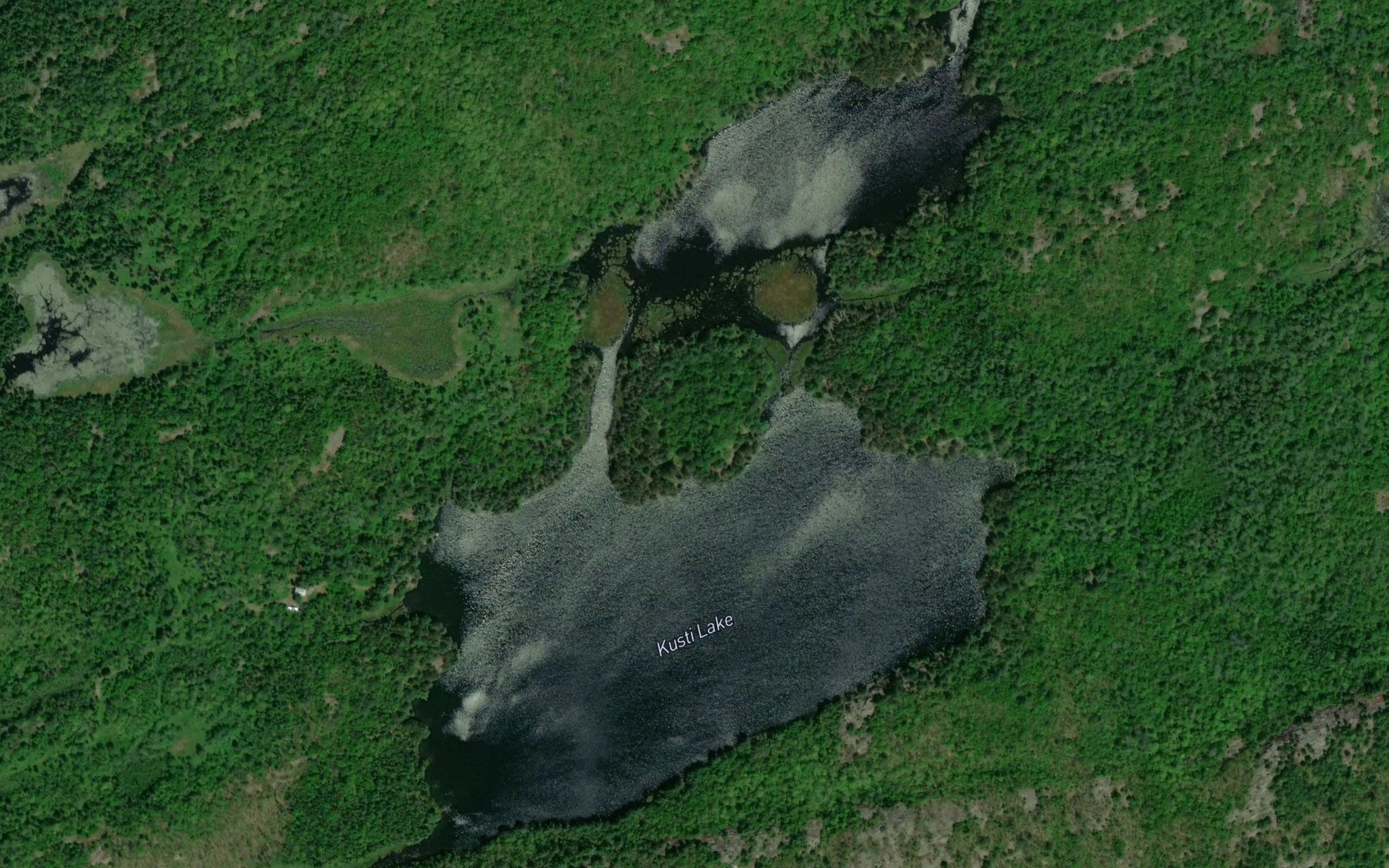 Satellite map of the Kusti Lake