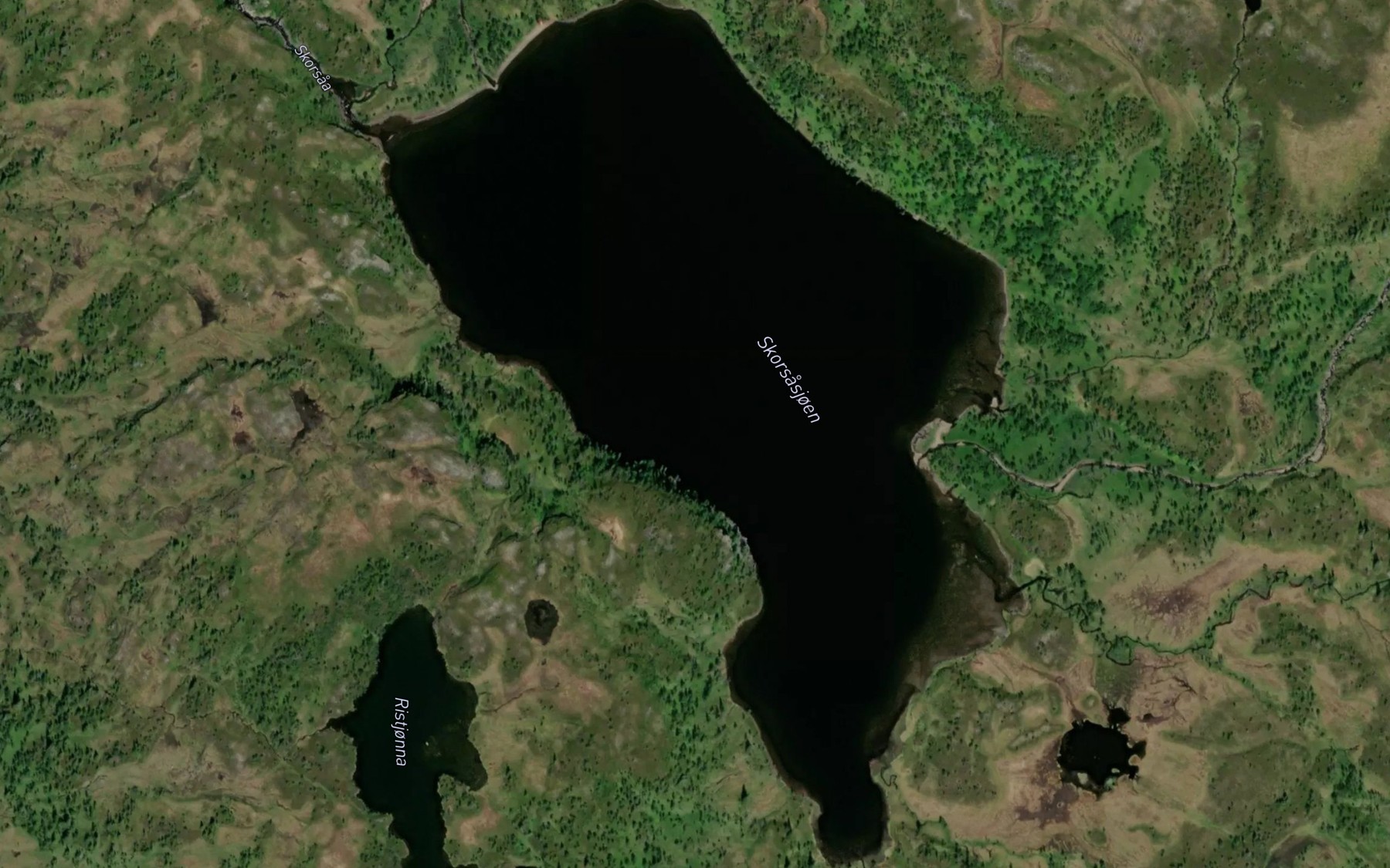 Satellite map of the Skorsasjoen