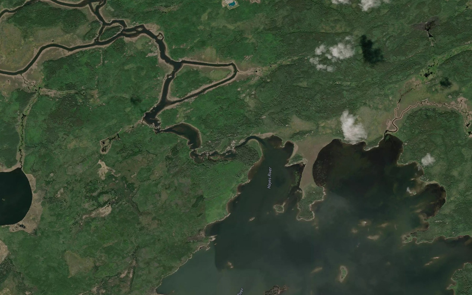 Satellite map of the Hahasew Rapids