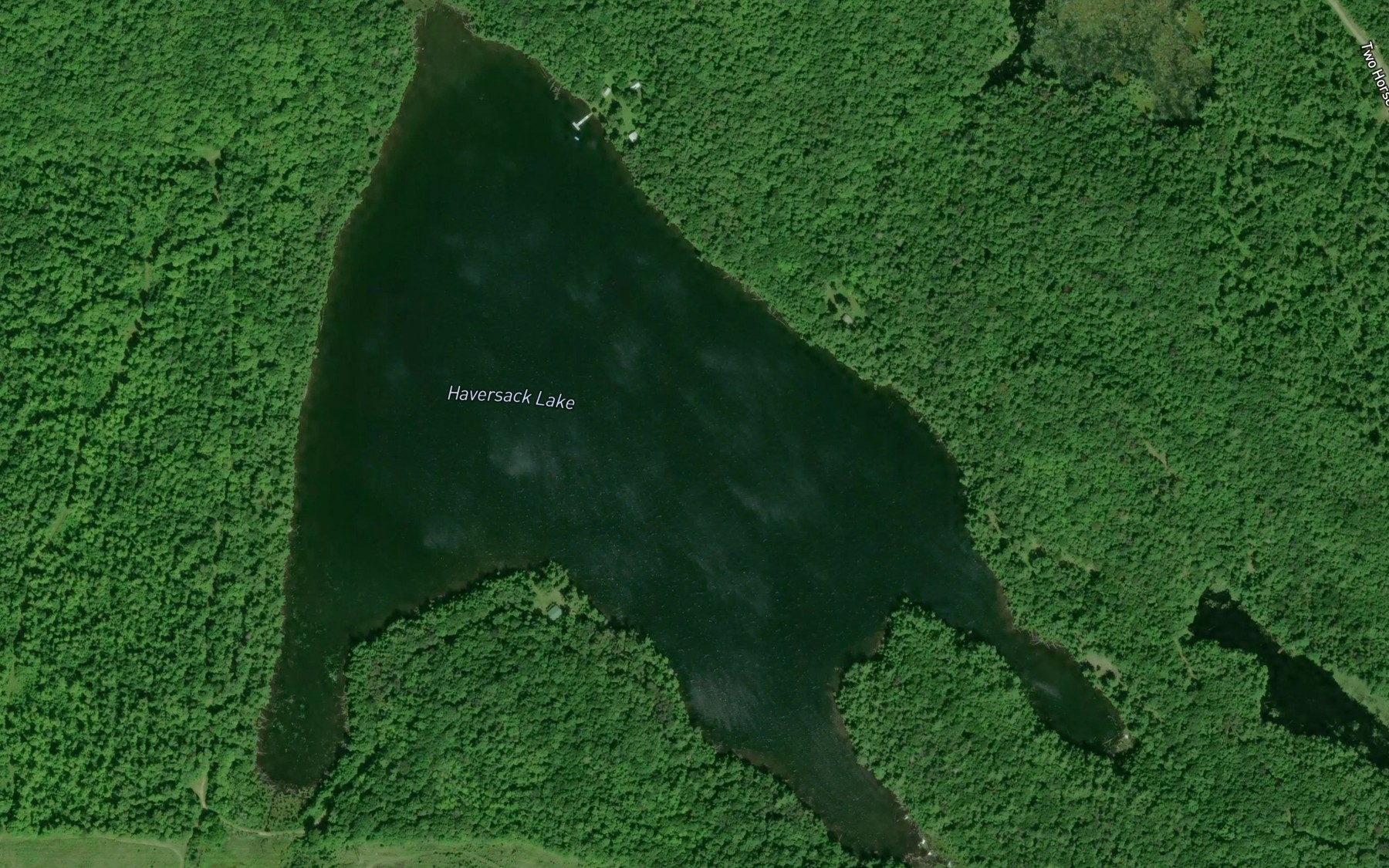 Satellite map of the Haversack Lake