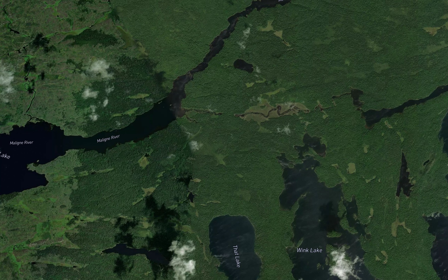 Satellite map of the Poohbah Creek