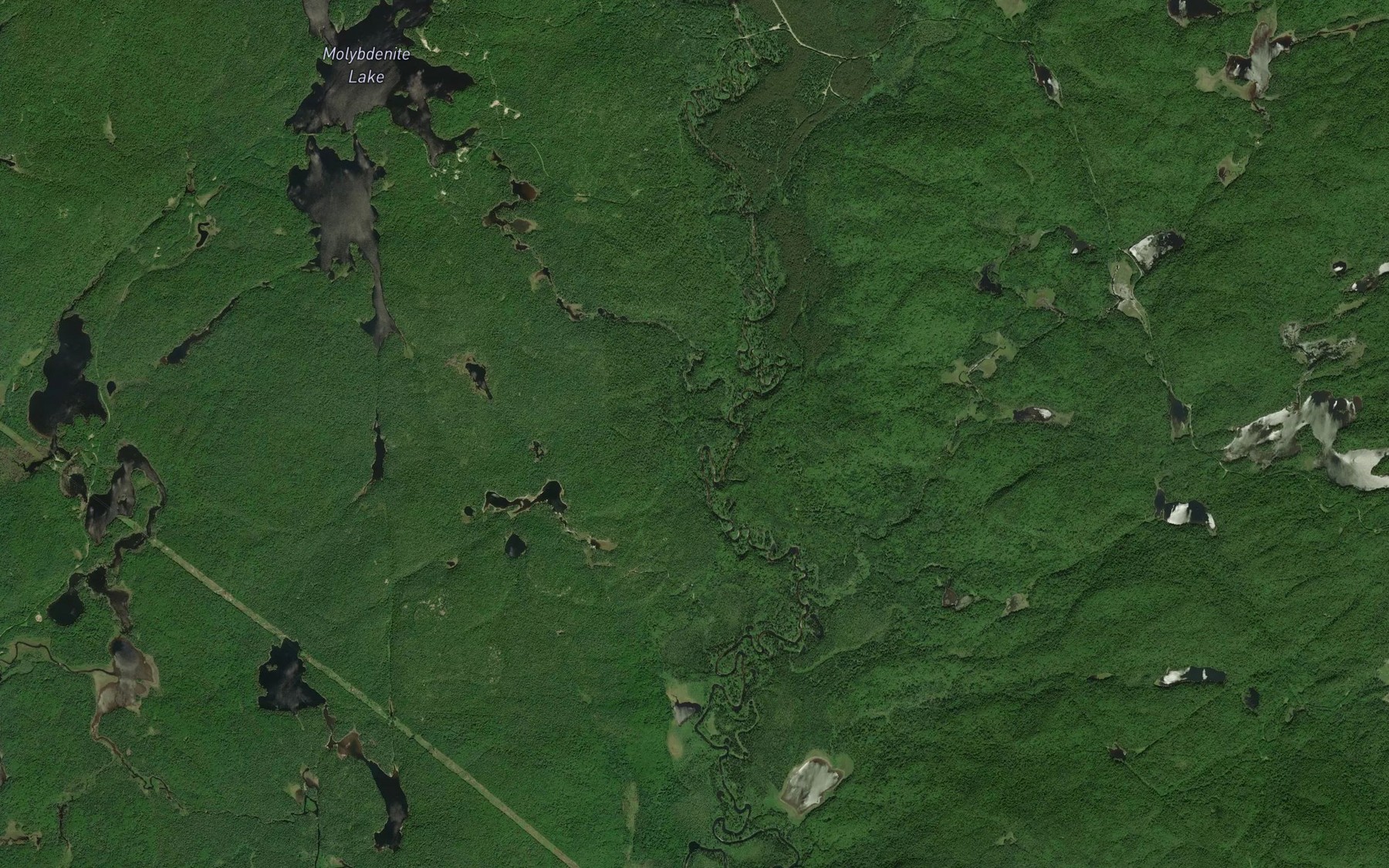 Satellite map of the Molybdenite Creek