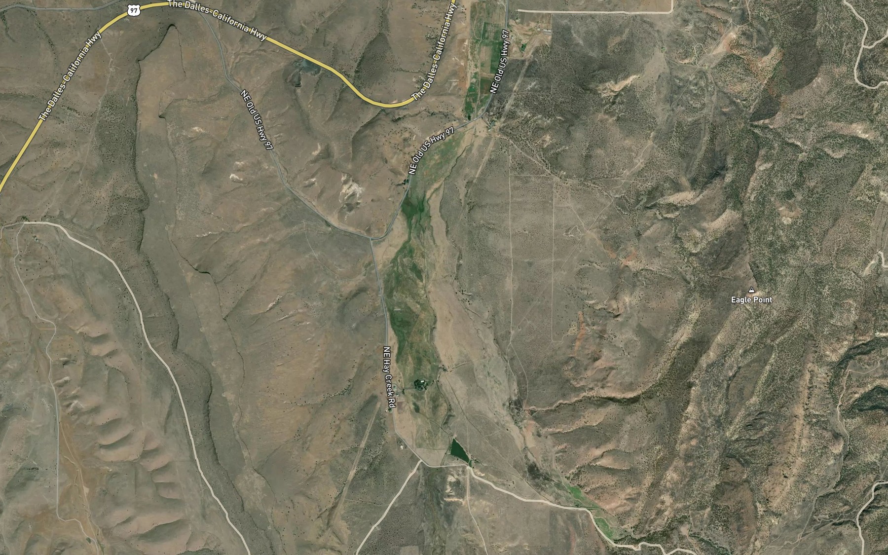 Satellite map of the Wilson Creek