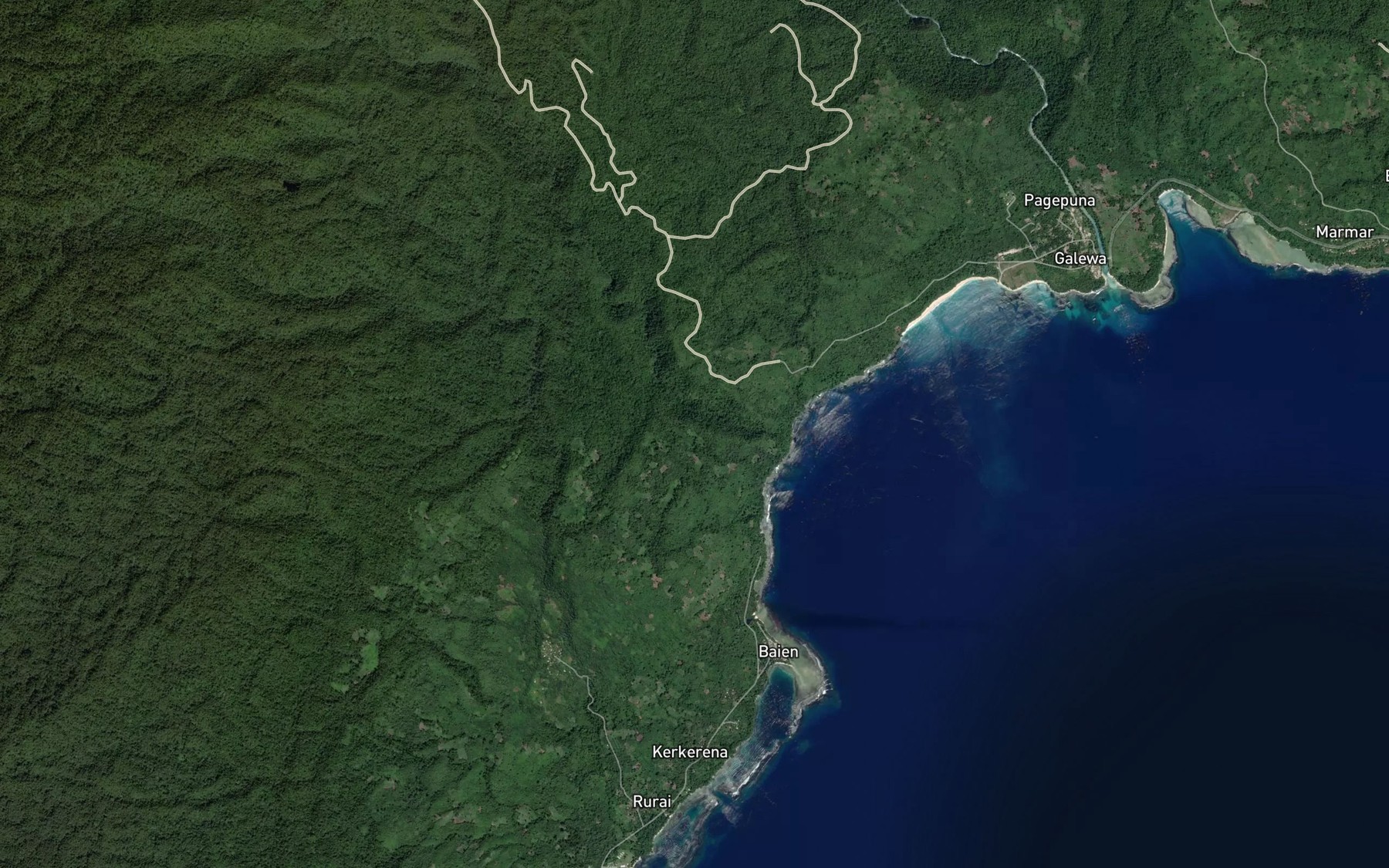 Satellite map of the Iowa River