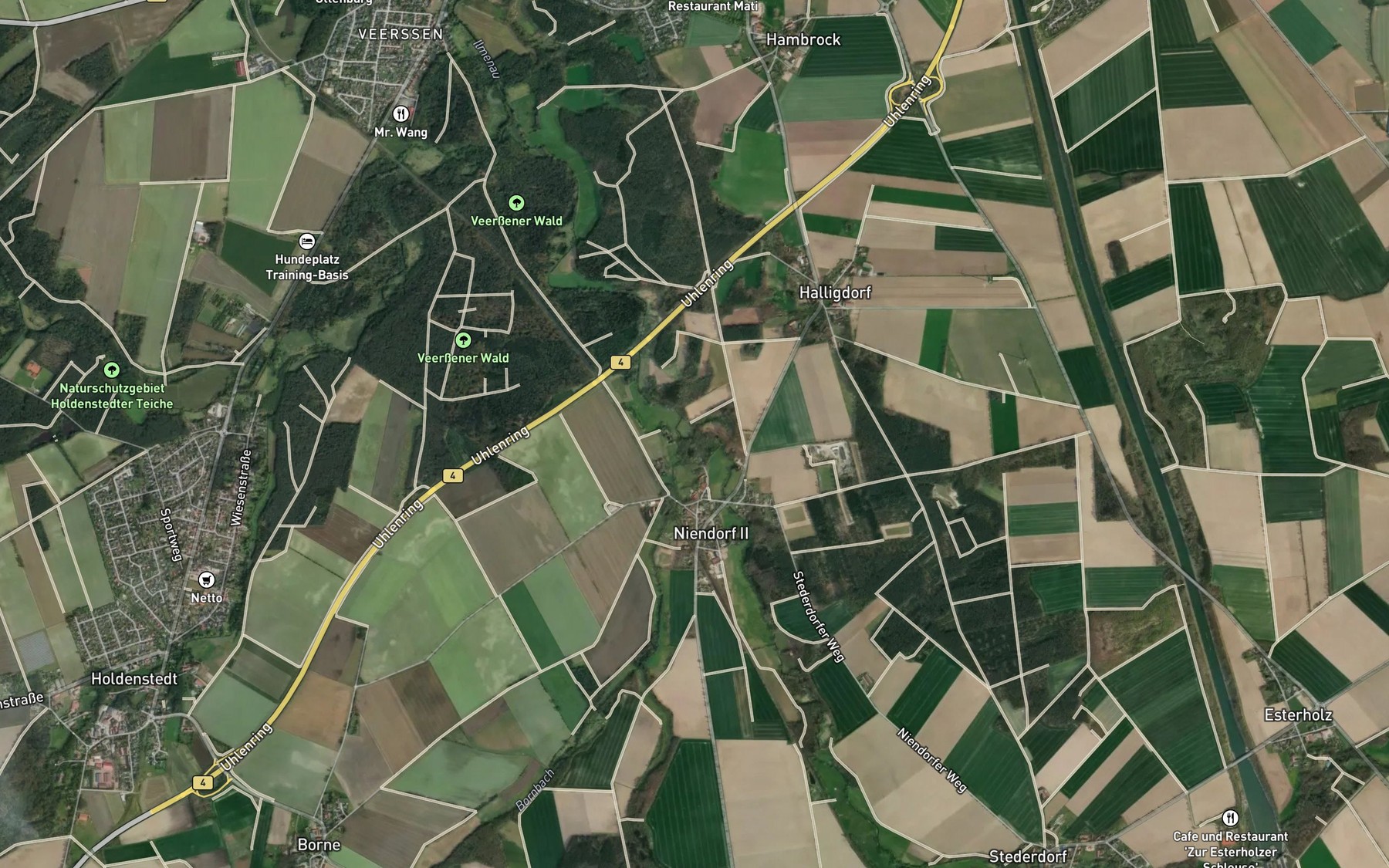 Satellite map of the Stederau